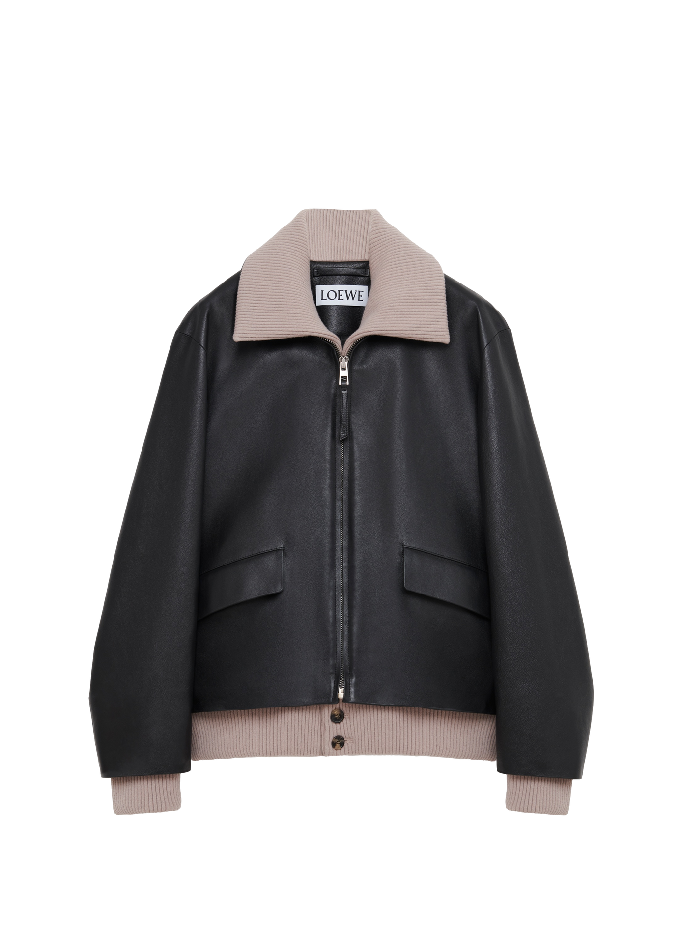Veste en cuir de buffle nappa LOEWE Noir