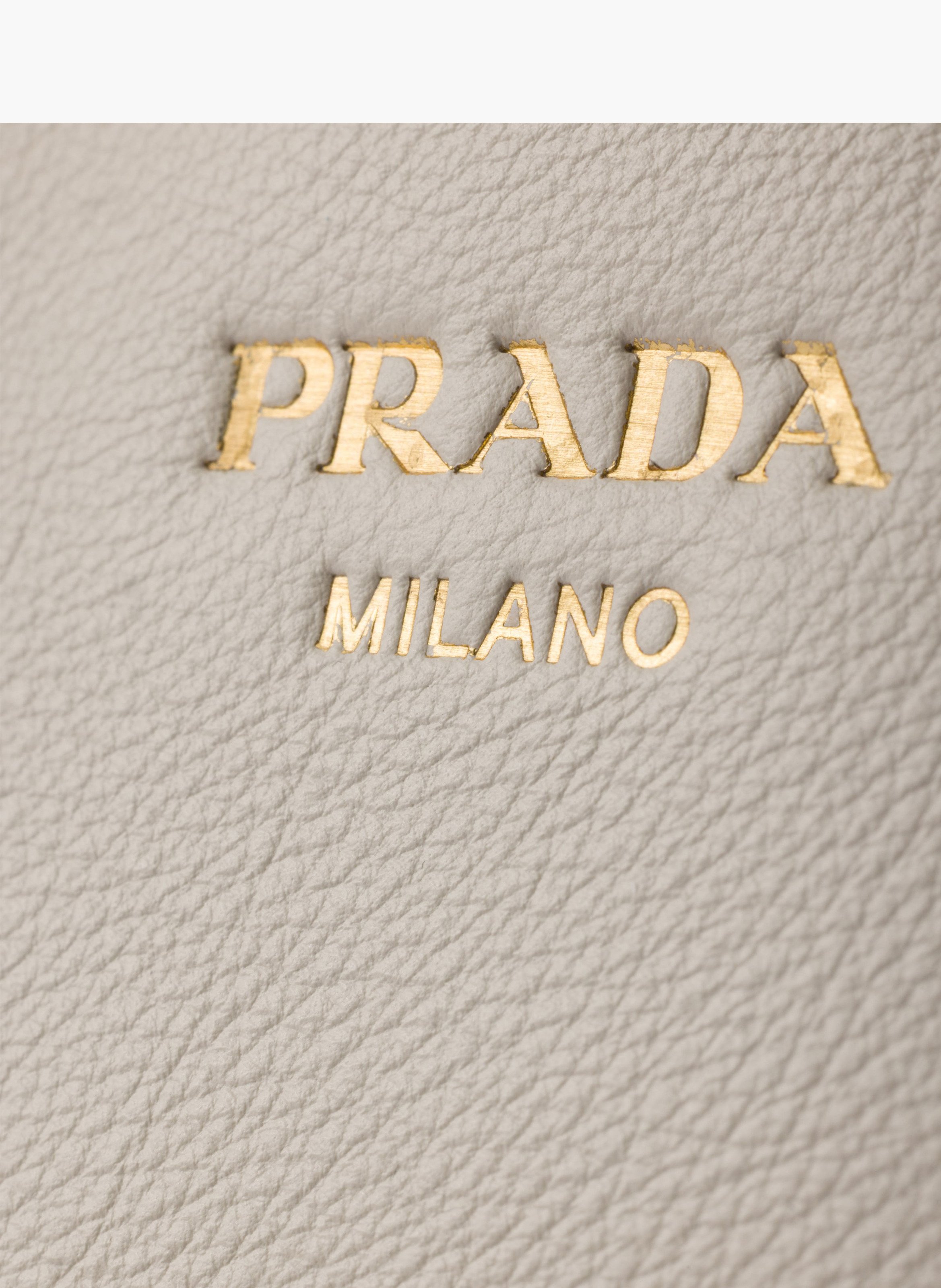 Cabas prada signet en cuir PRADA Beige