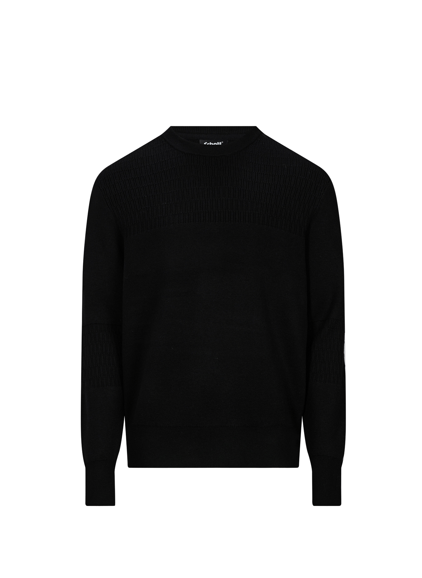 Pull droit col rond SCHOTT Noir