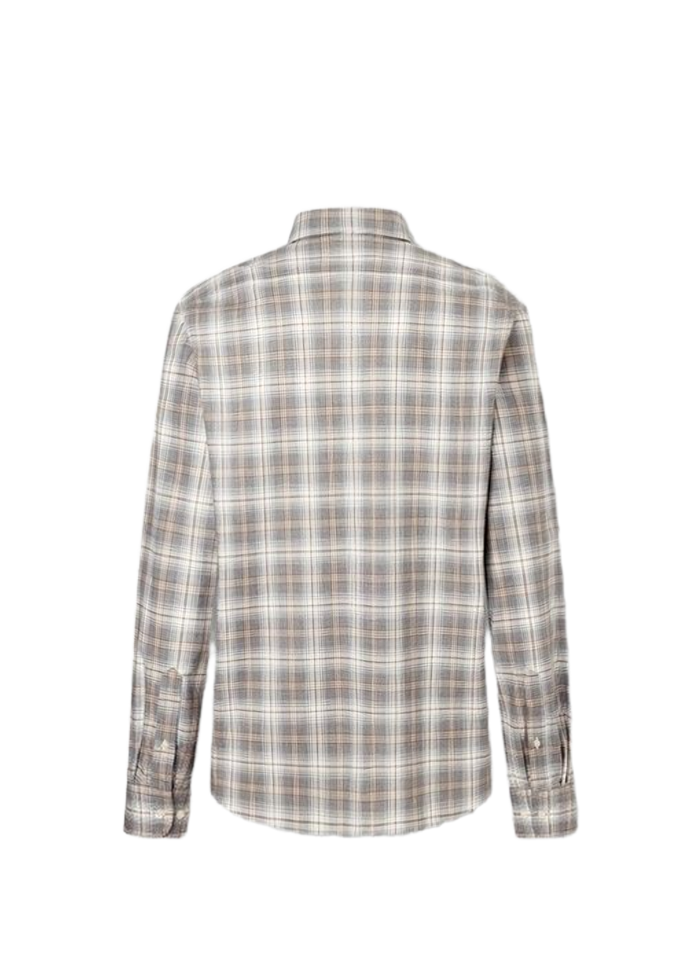 Classic checkered cotton shirt FACONNABLE Brown