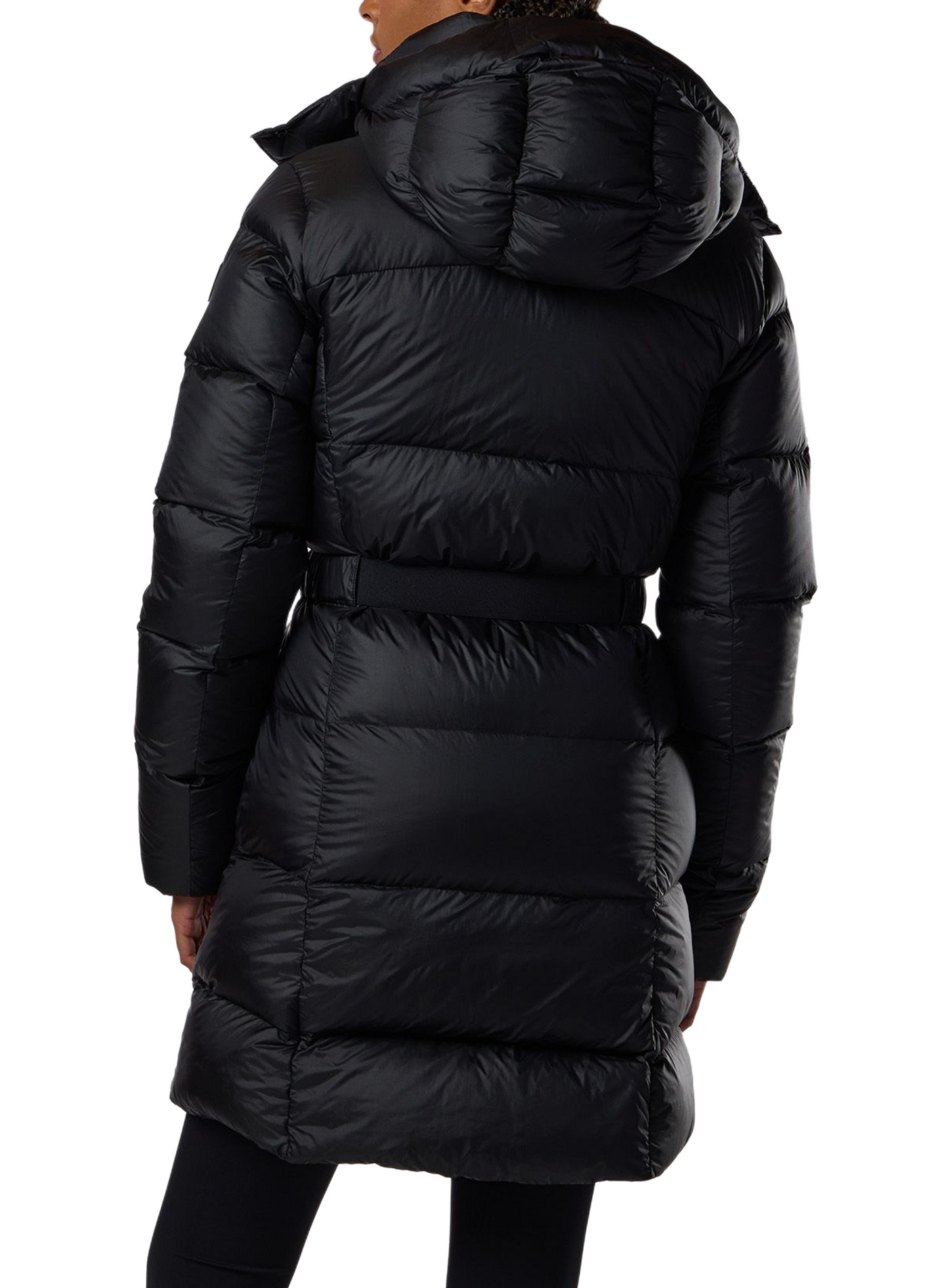 Gerade geschnittener Parka mit Kapuze und Gürtel ROSSIGNOL Schwarz