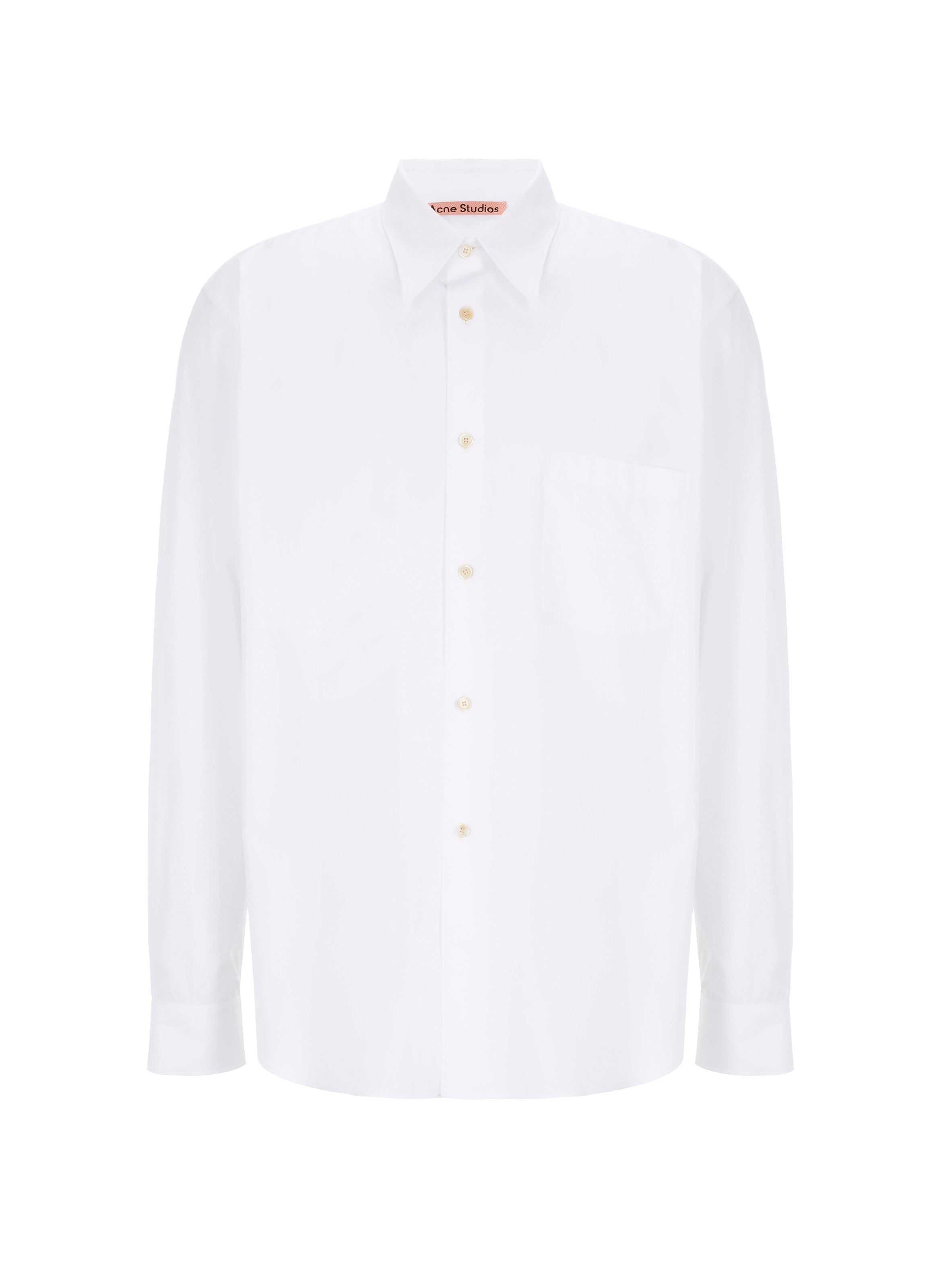 Chemise droite en popeline de coton
