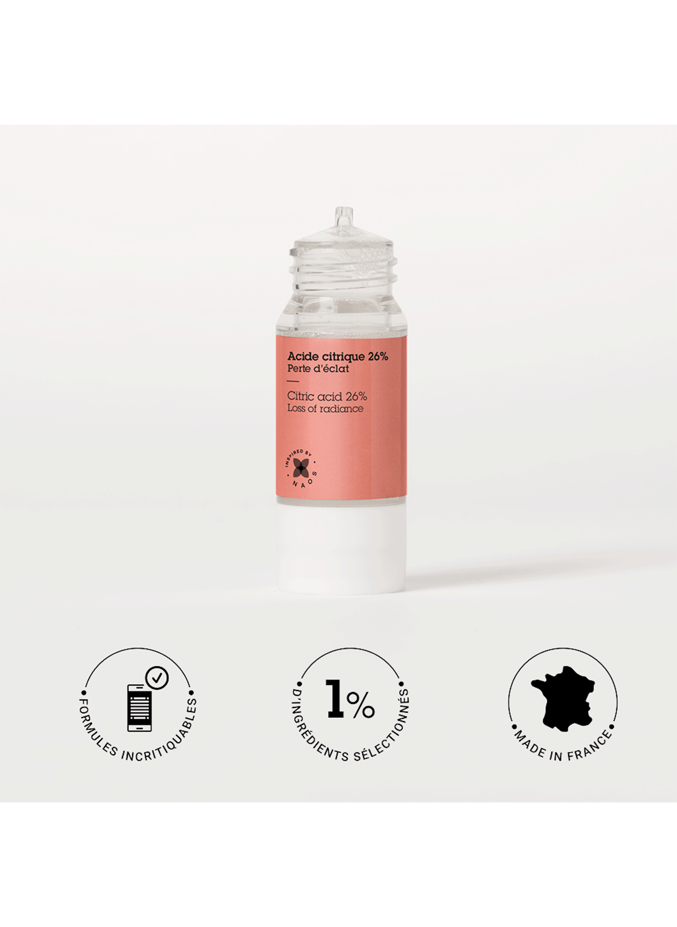 Actif pur acide citrique 26% ETAT PUR No color