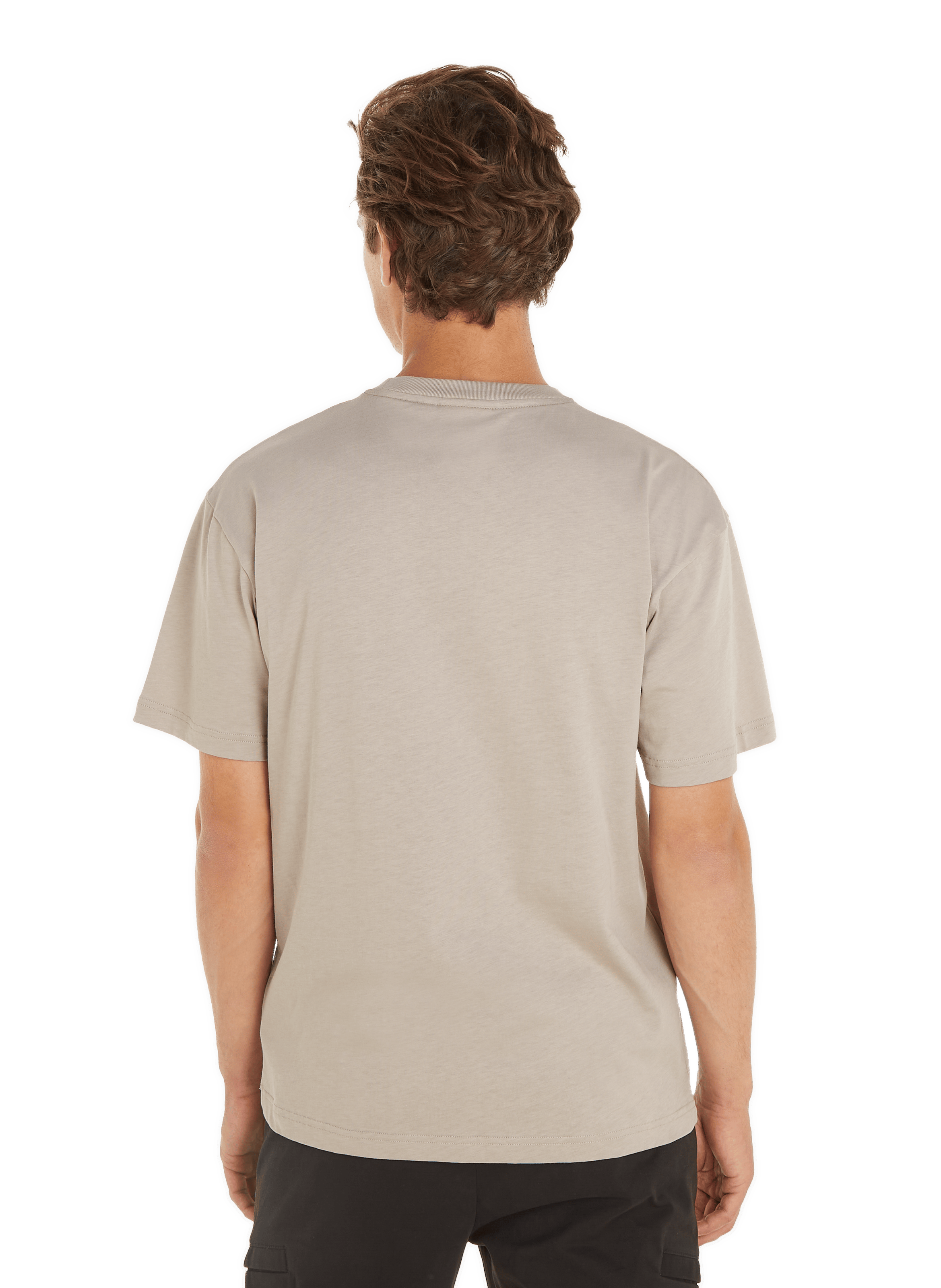 Cotton T-shirt CALVIN KLEIN Beige