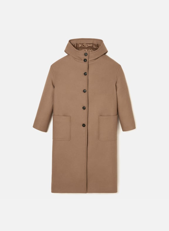 Manteau camel droit - menia Marron by ZAPA ZAPA Manteau camel droit - menia Marron