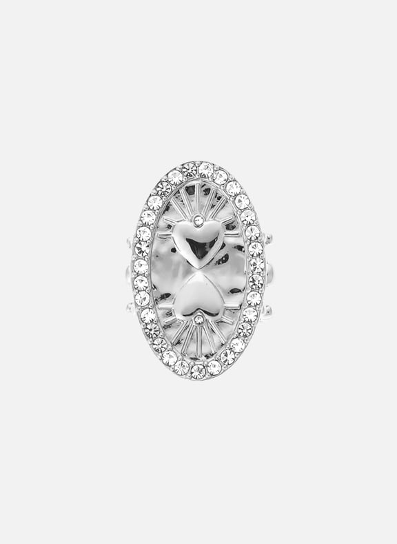 Bague ajustable avec cabochon central preacher Argent by HIPANEMA HIPANEMA Bague ajustable avec cabochon central preacher Argent