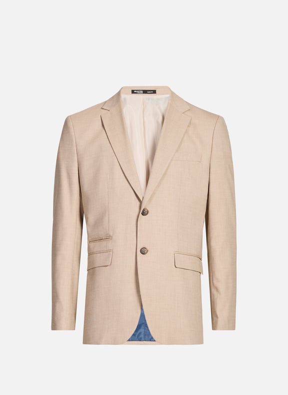 Slim multi-pocket blazer Beige by SELECTED SELECTED Slim multi-pocket blazer Beige