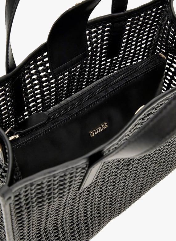 Braided Brigitta handbag | Black by GUESS Braided Brigitta handbag Black