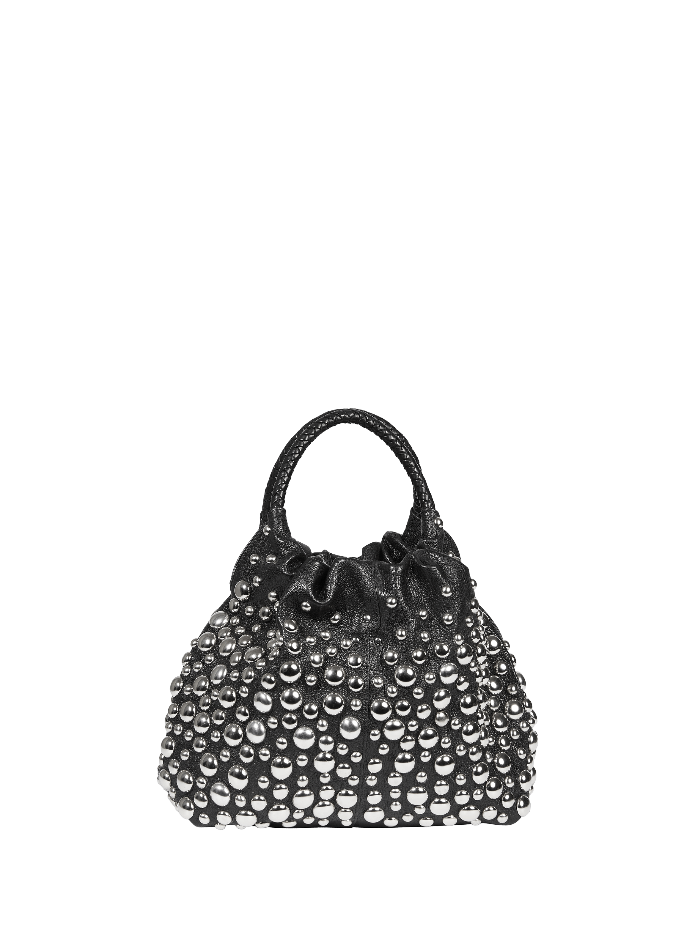 JÉRÔME DREYFUSS Sac à main à perles en cuir  Noir