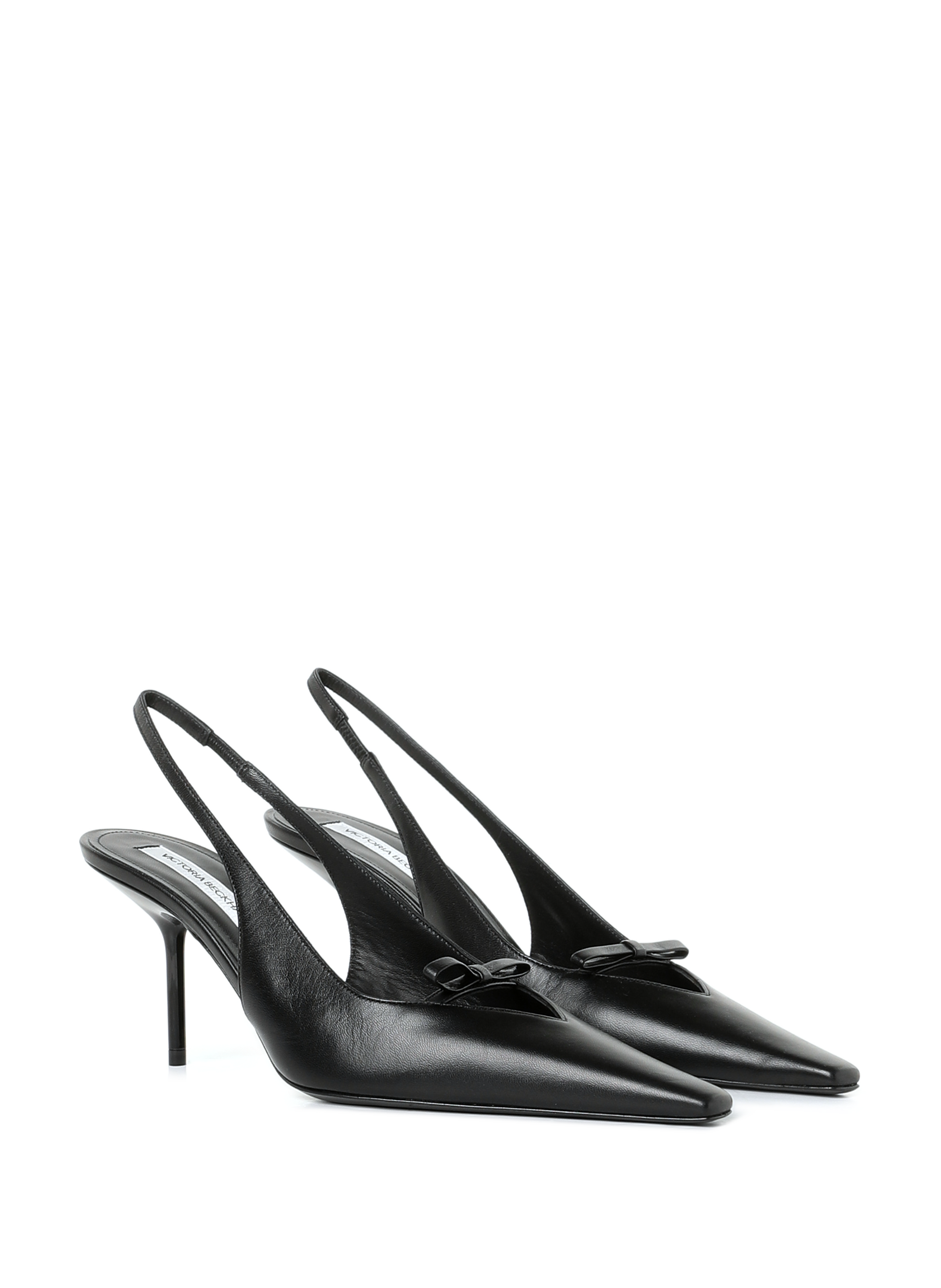 Sling-back en cuir  VICTORIA BECKHAM Noir