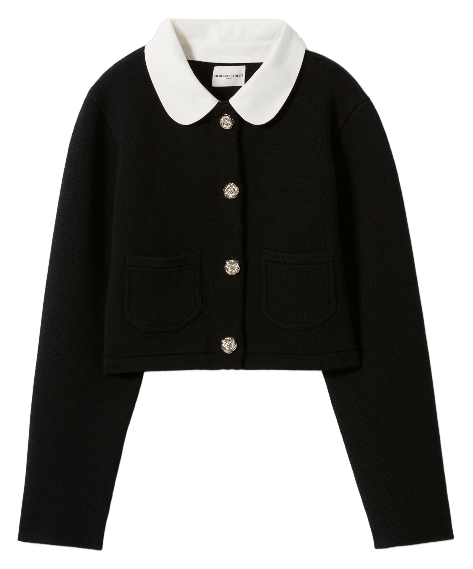 Cardigan col claudine boutonné CLAUDIE PIERLOT Noir