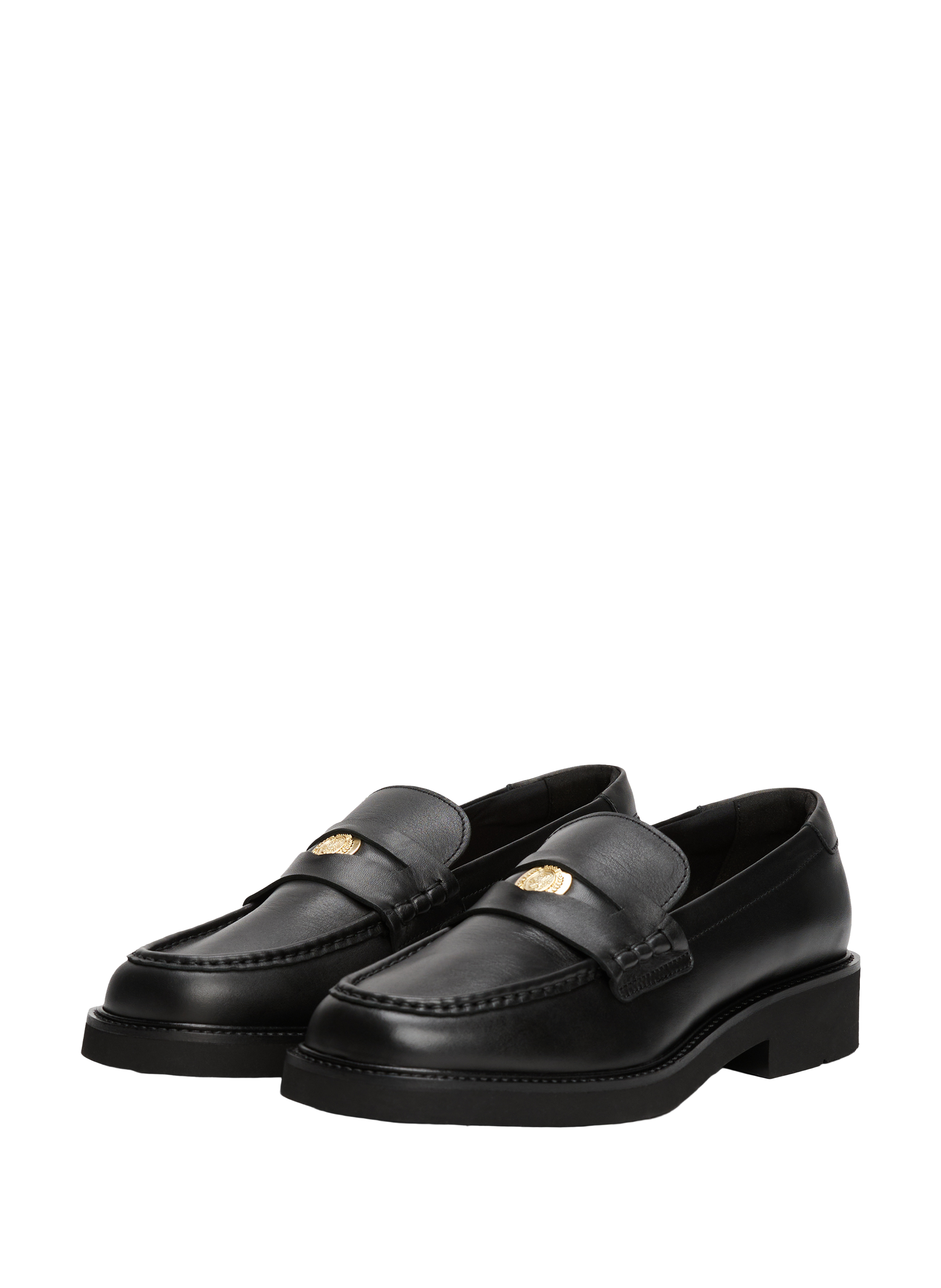 Mocassins en cuir de vache TOMMY HILFIGER Noir