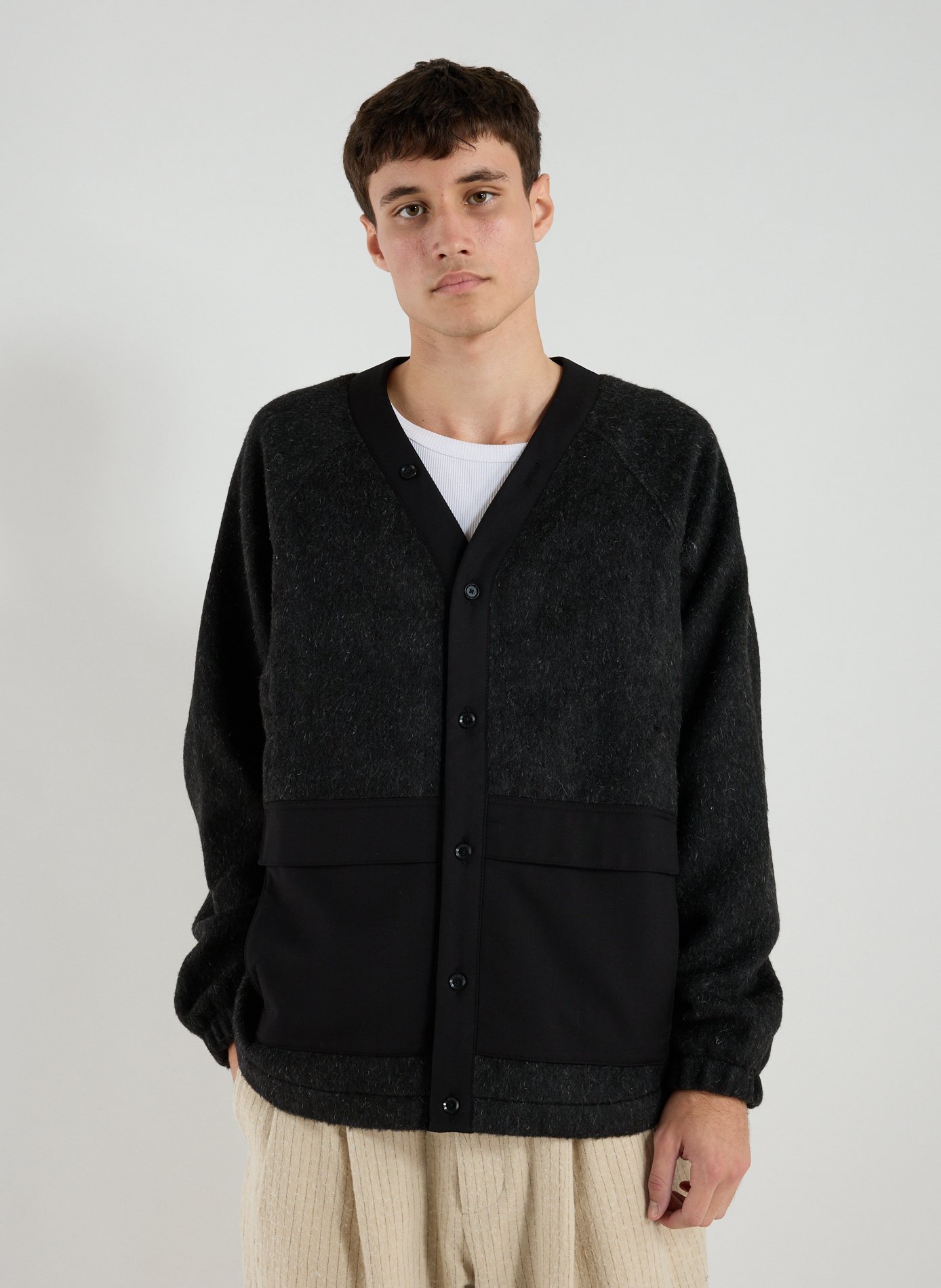 MERELY MADE Cardigan en laine mélangée Noir