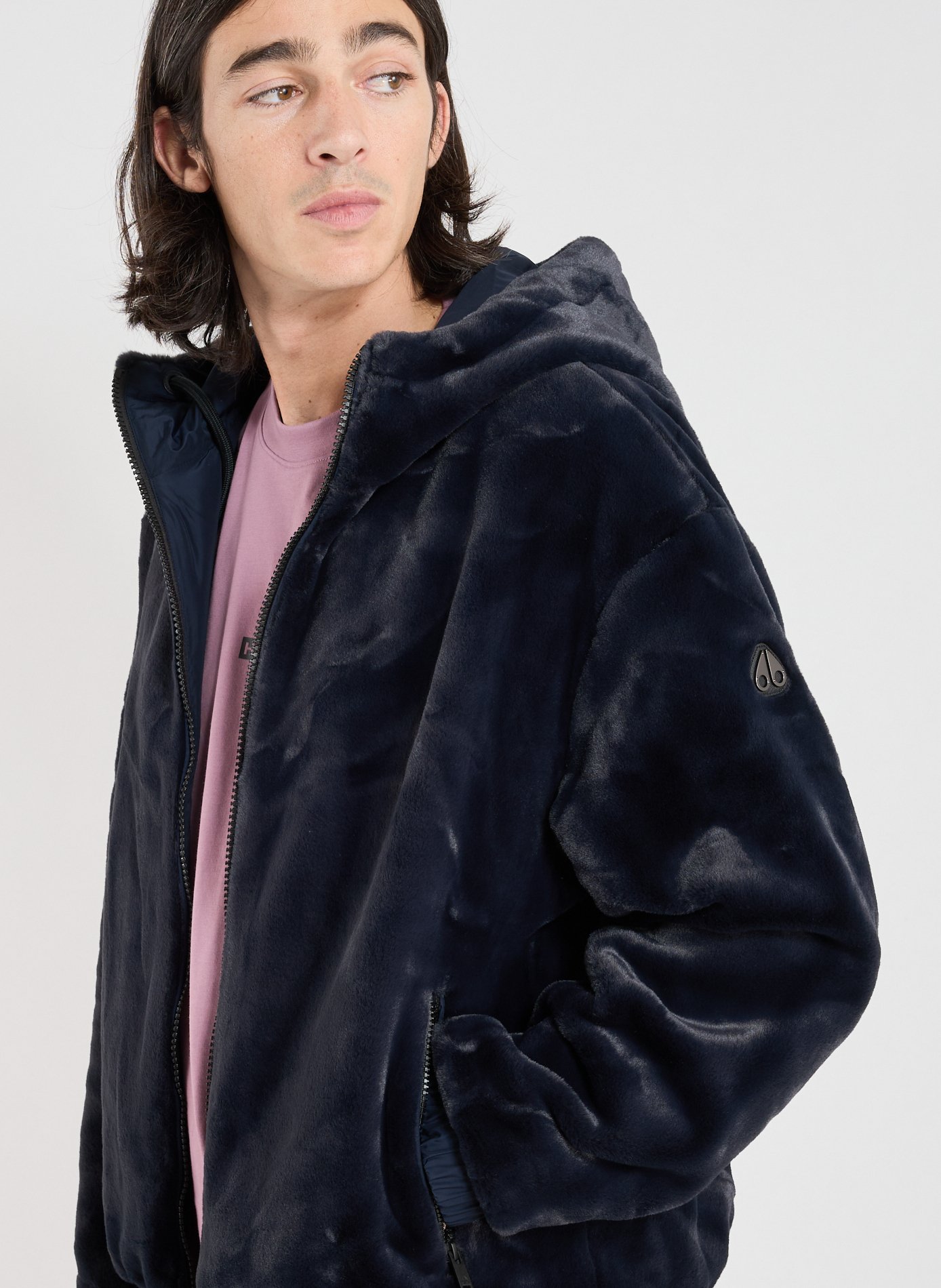 Reversible Borden Bunny hooded parka MOOSE KNUCKLES Blue