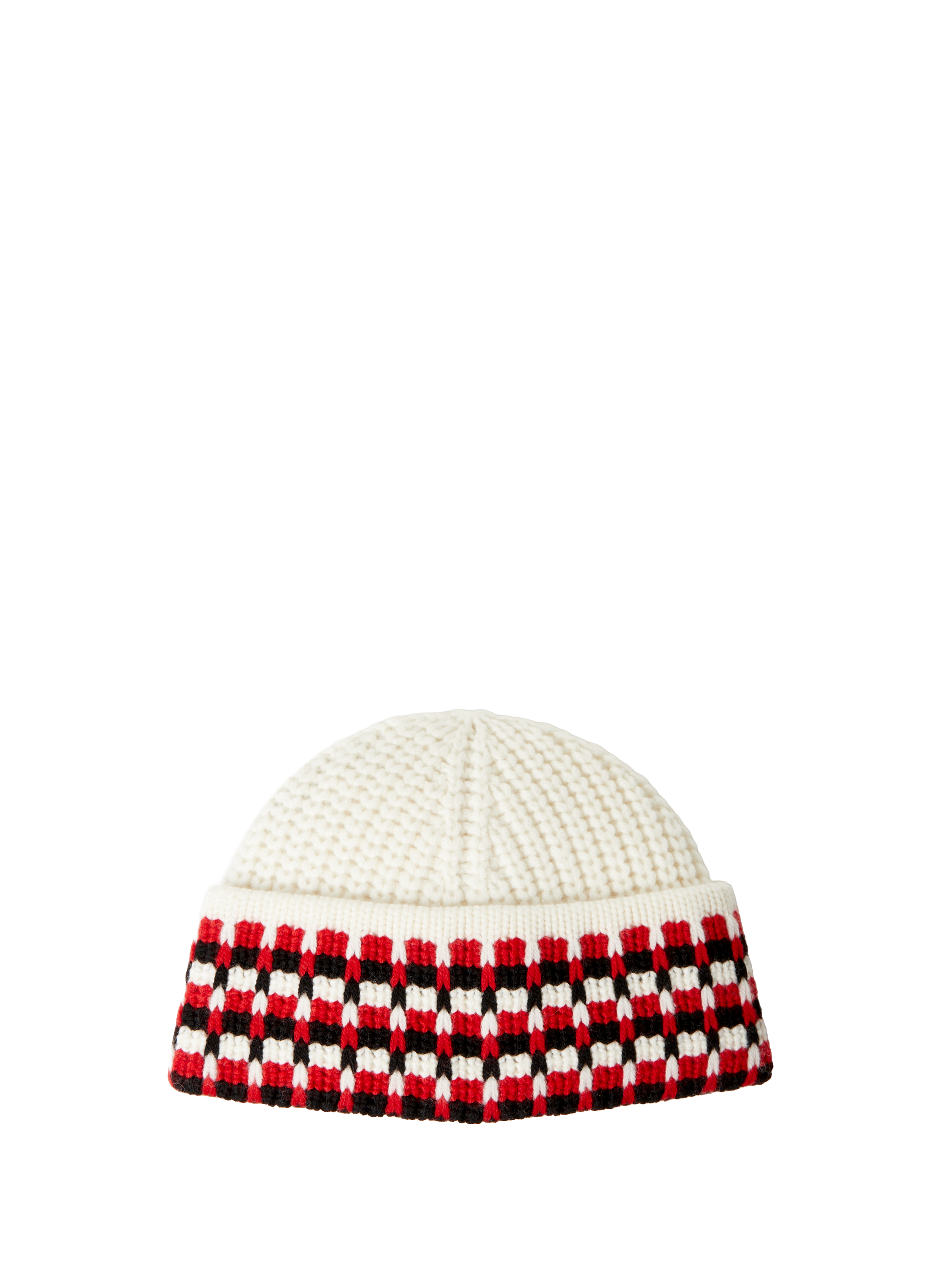 DROLE DE MONSIEUR Ribbed Merino Wool Beanie Beige