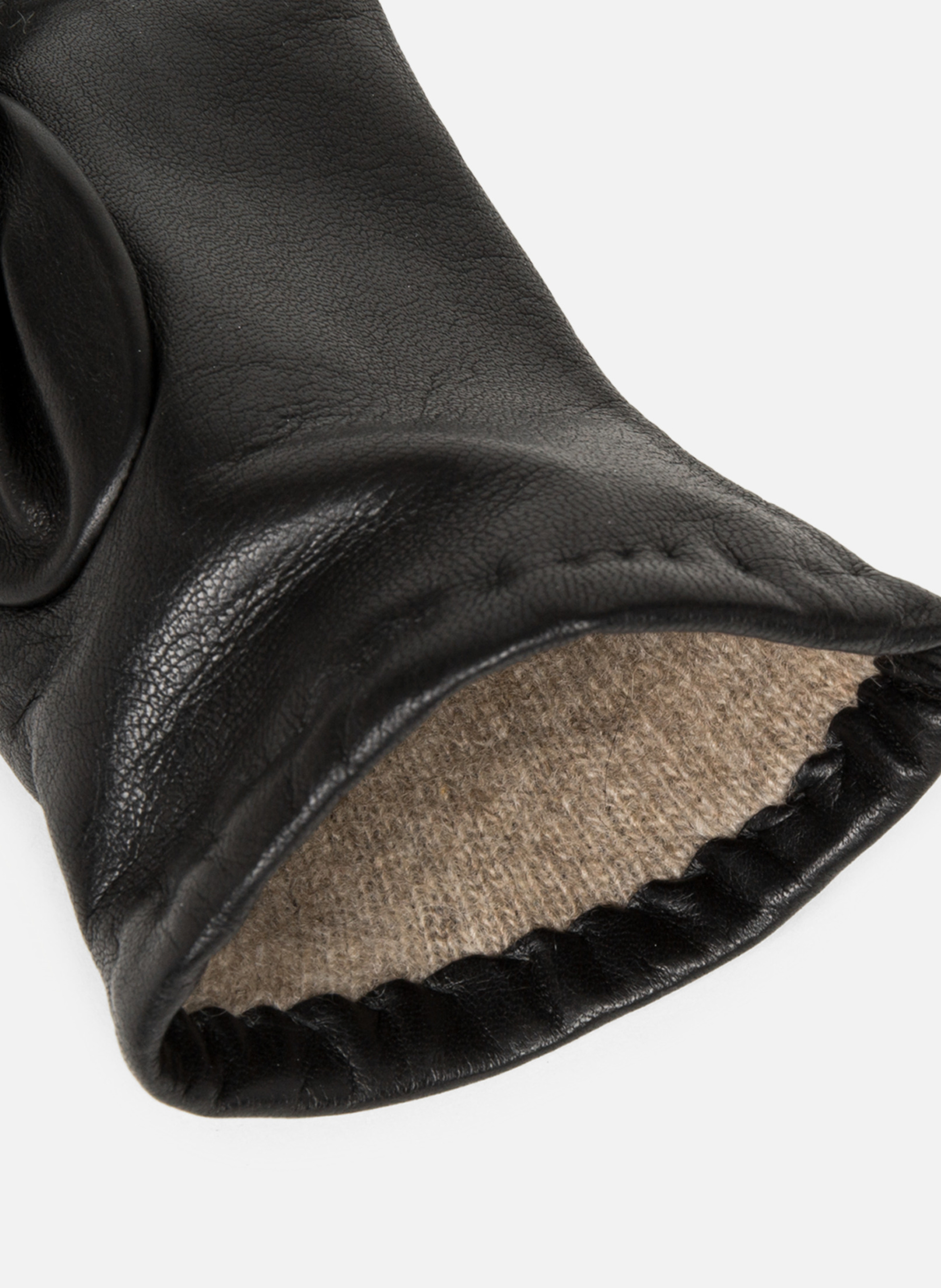 Gants en cuir d'agneau lisse LANCASTER Noir