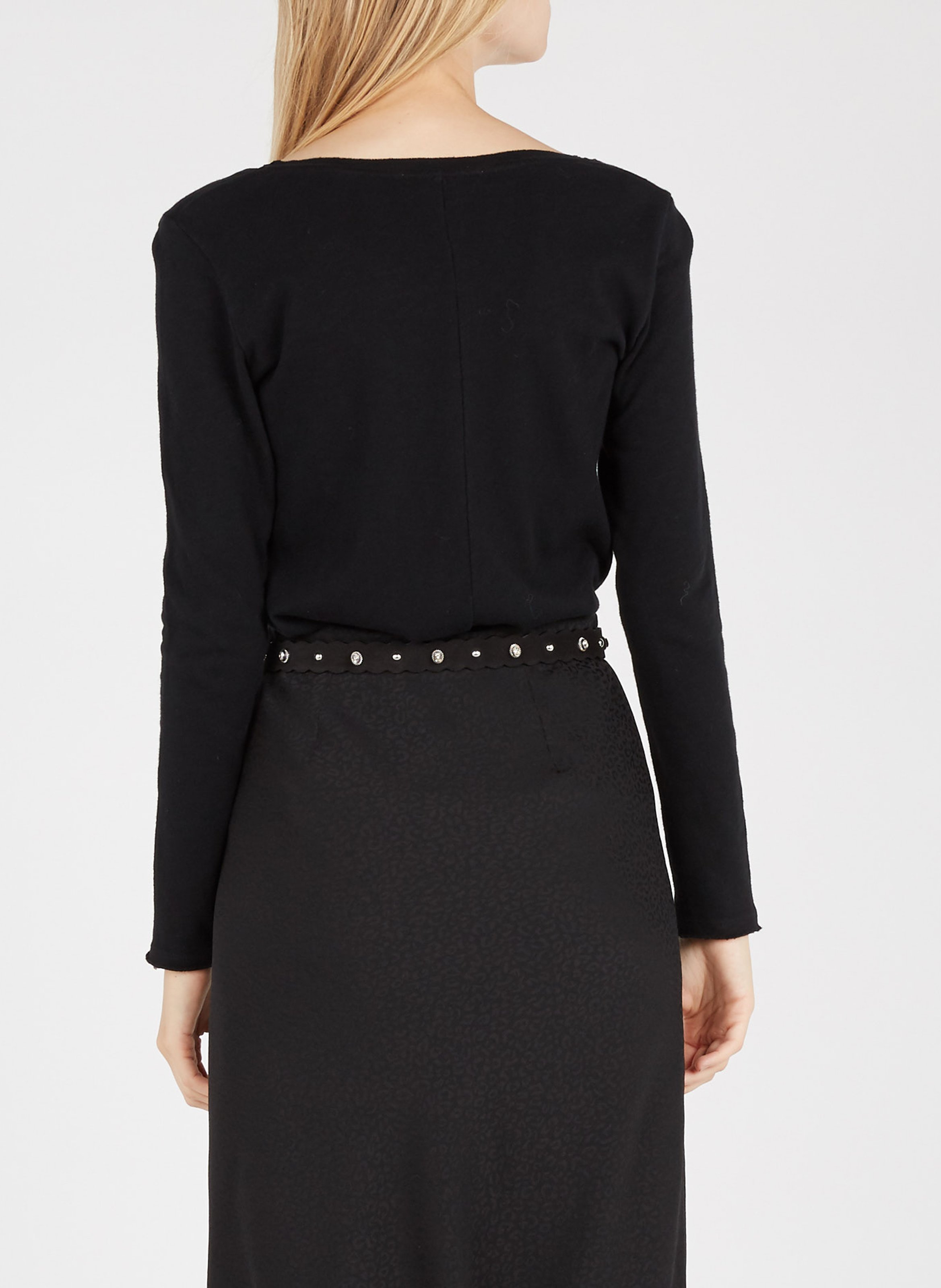 Tee-shirt col v en coton sonoma AMERICAN VINTAGE Noir