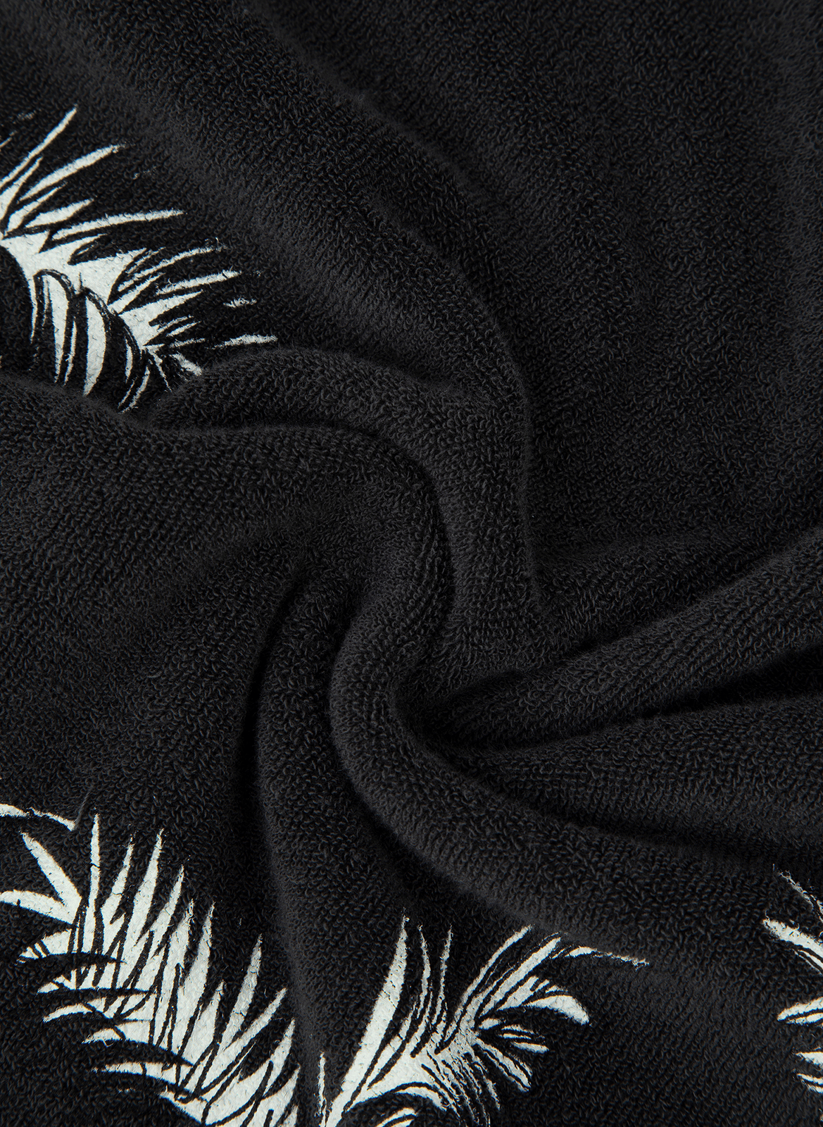 T-shirt éponge Palm Tree en coton MAISON LABICHE Black