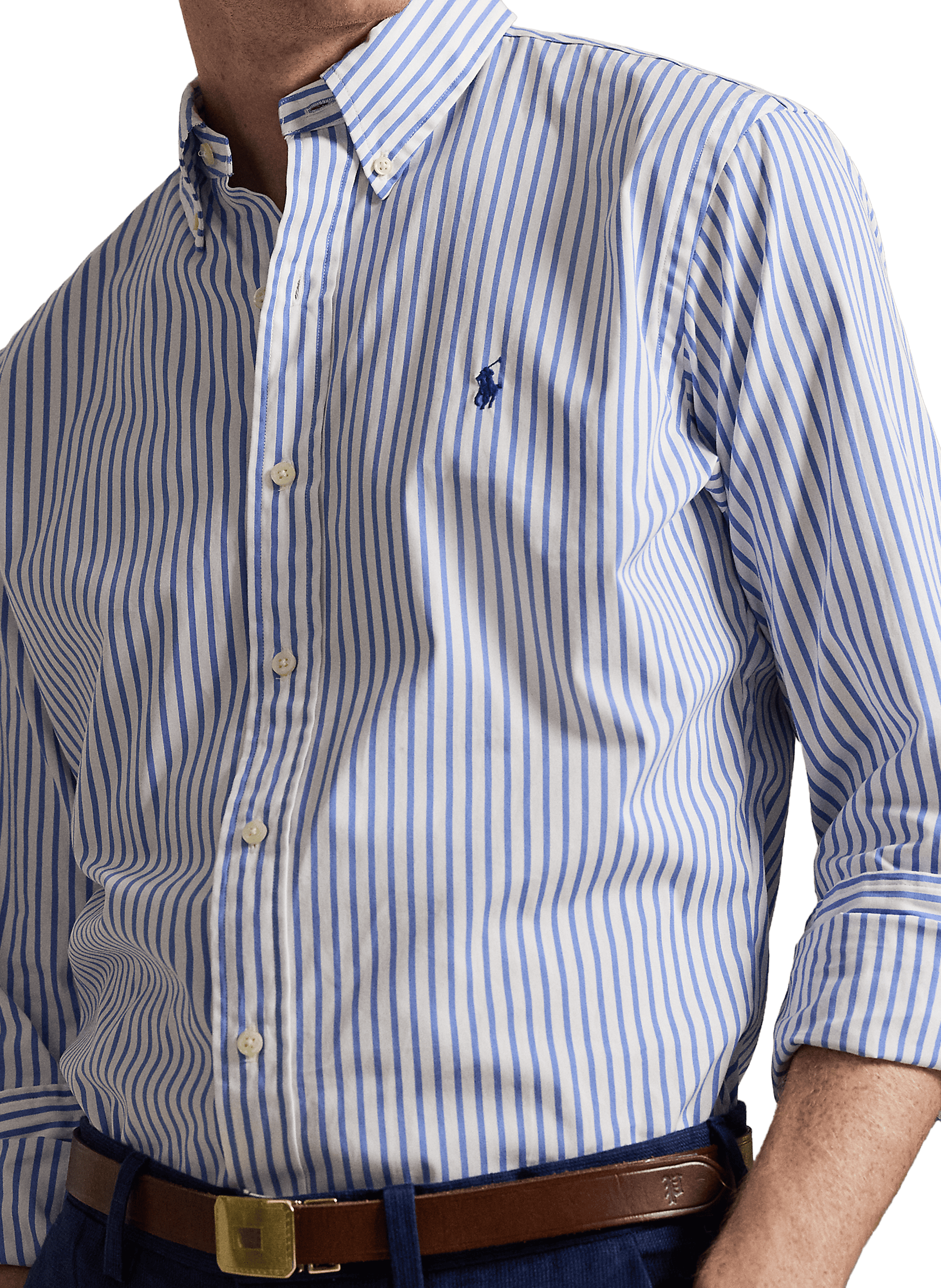 Chemise rayée en coton POLO RALPH LAUREN Blanc