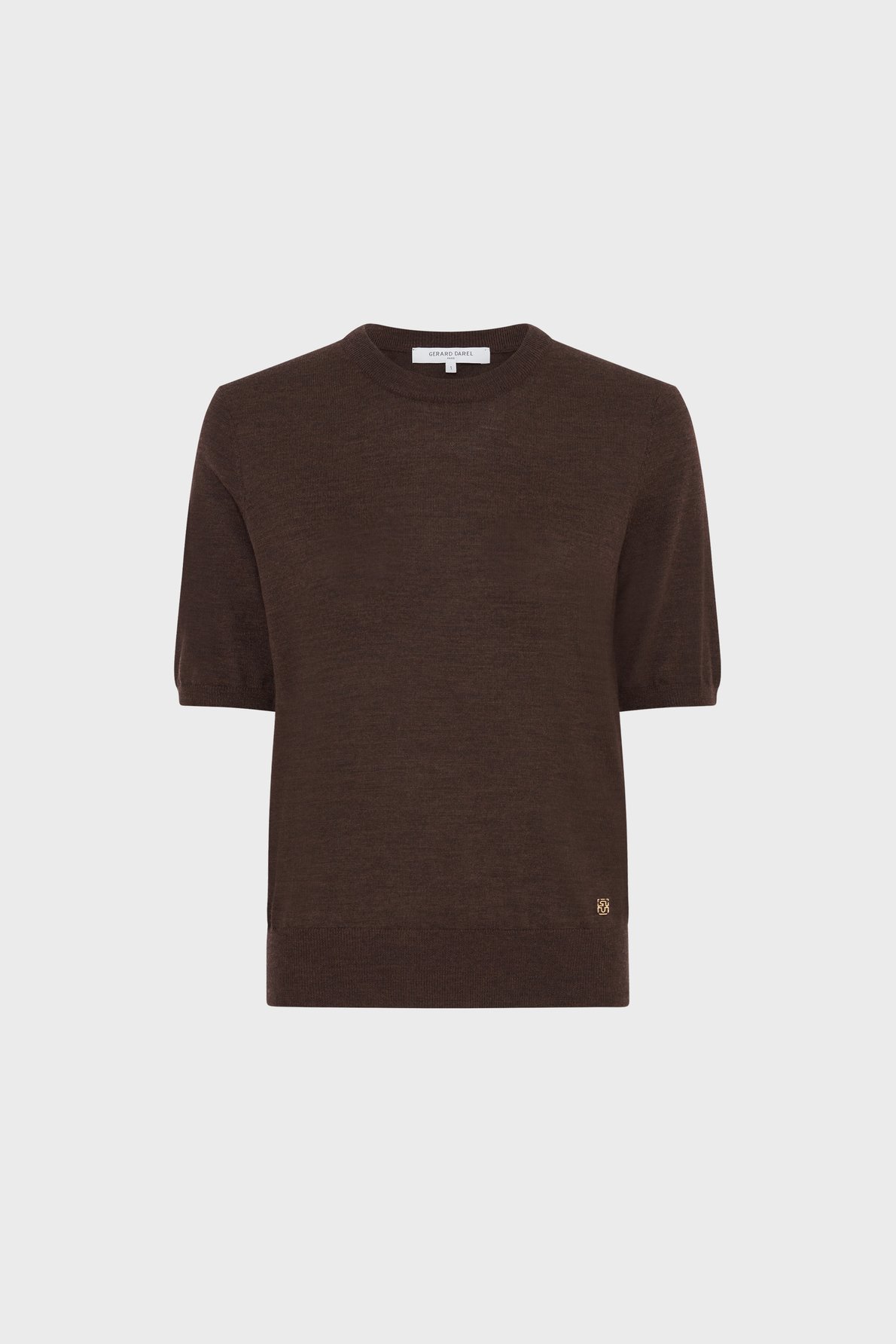 Col rond sans manche en laine fine - elsa GERARD DAREL Marron