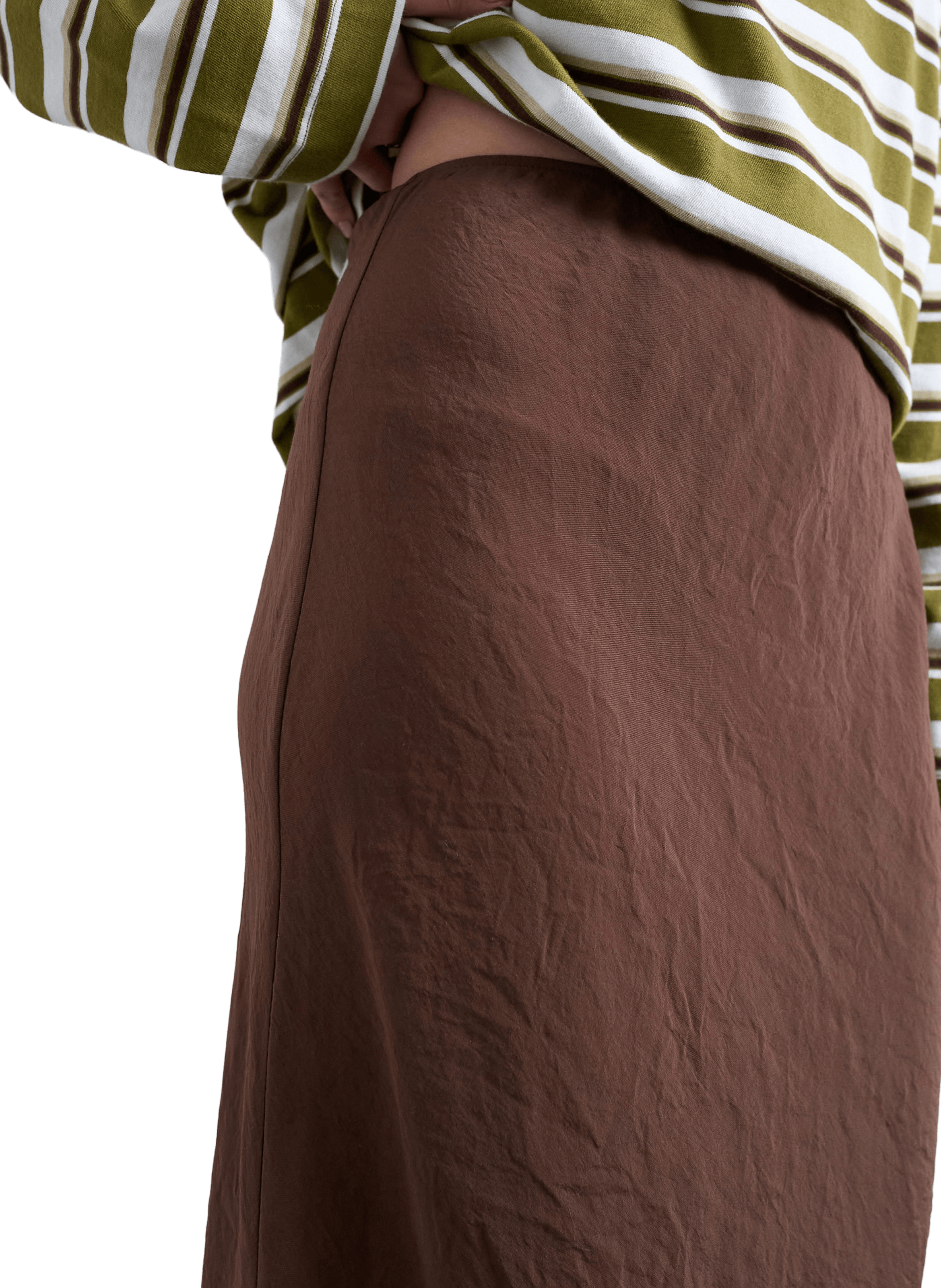 Tsisa Midi Skirt TOPSHOP Brown