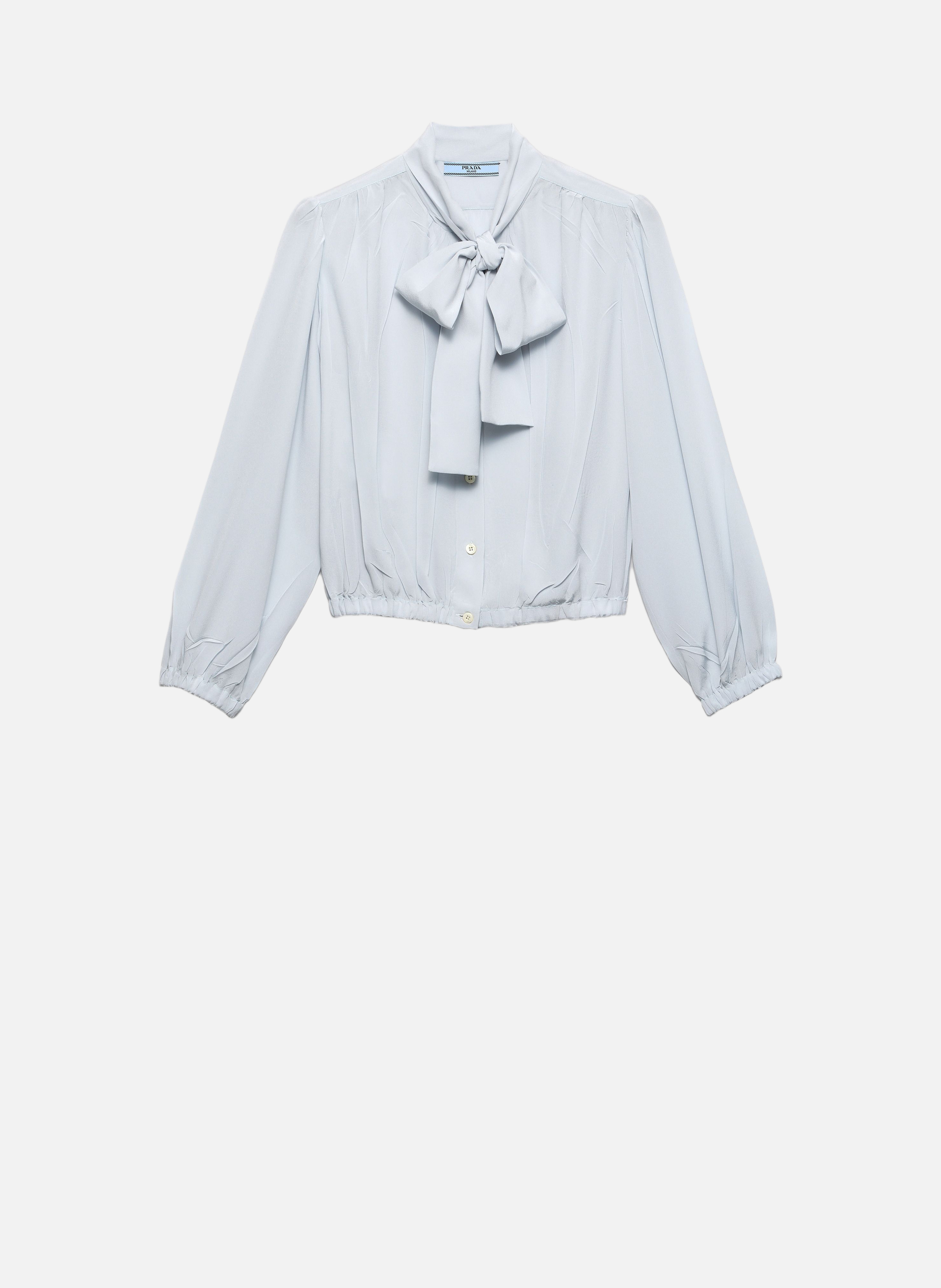 Chemise en crêpe de chine PRADA Bleu