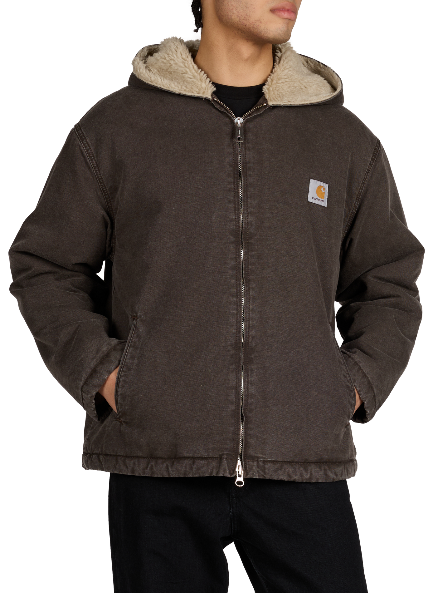 Mitch hooded cotton jacket CARHARTT WIP Brown