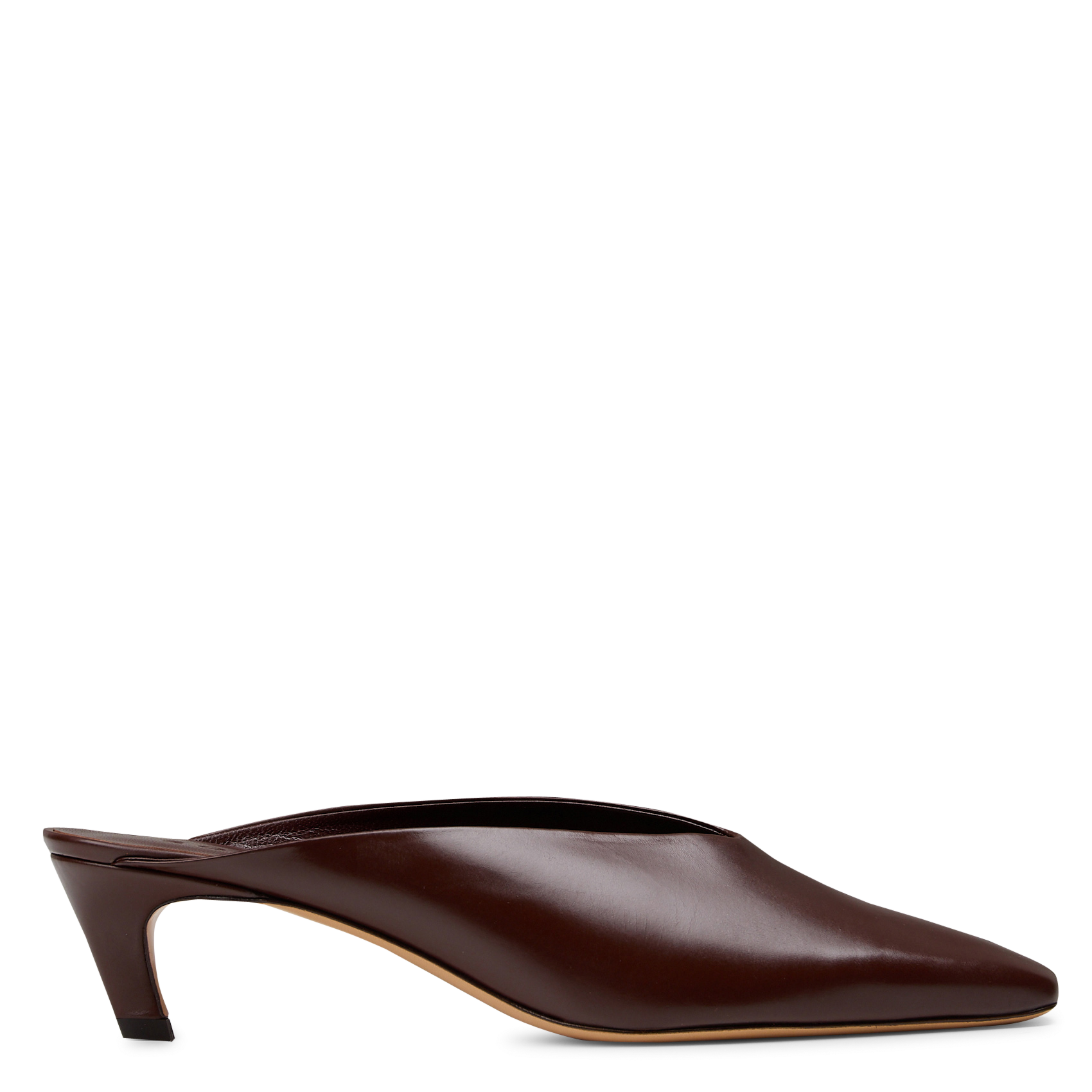 Mules à talon en cuir Amalie SOEUR Marron