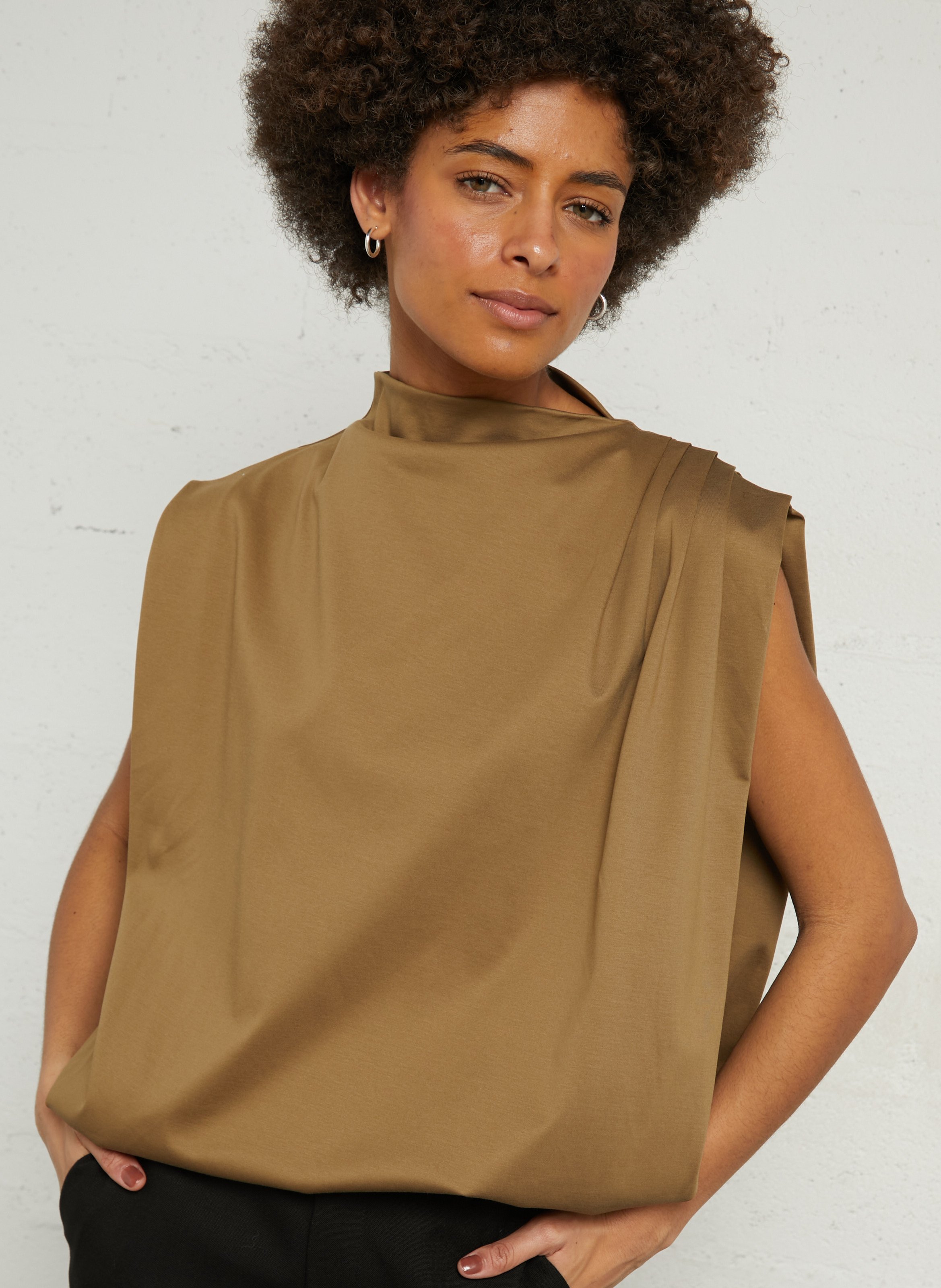 Top ample col rond idris SOEUR Beige