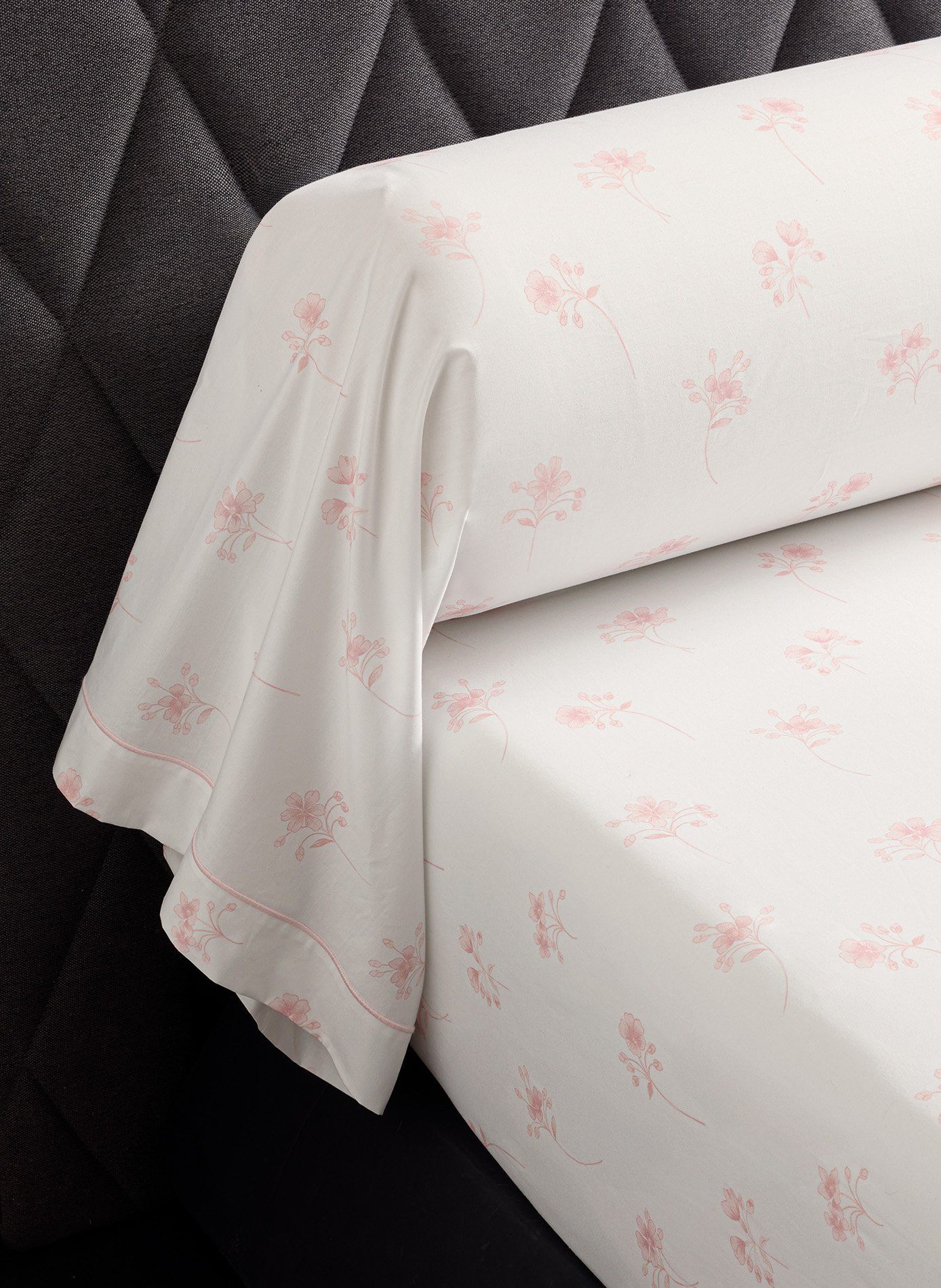 Taie de traversin flanerie ANNE DE SOLENE Blanc