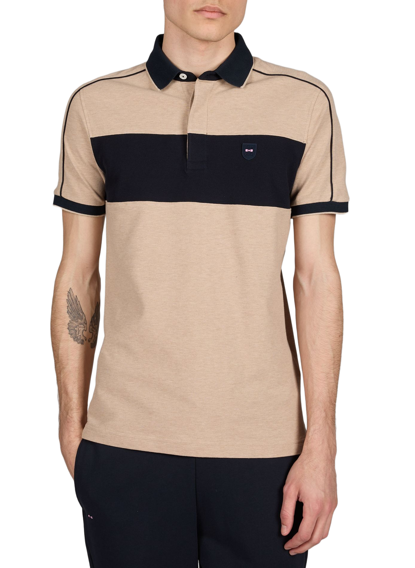 Polo manches courtes en coton  EDEN PARK Beige