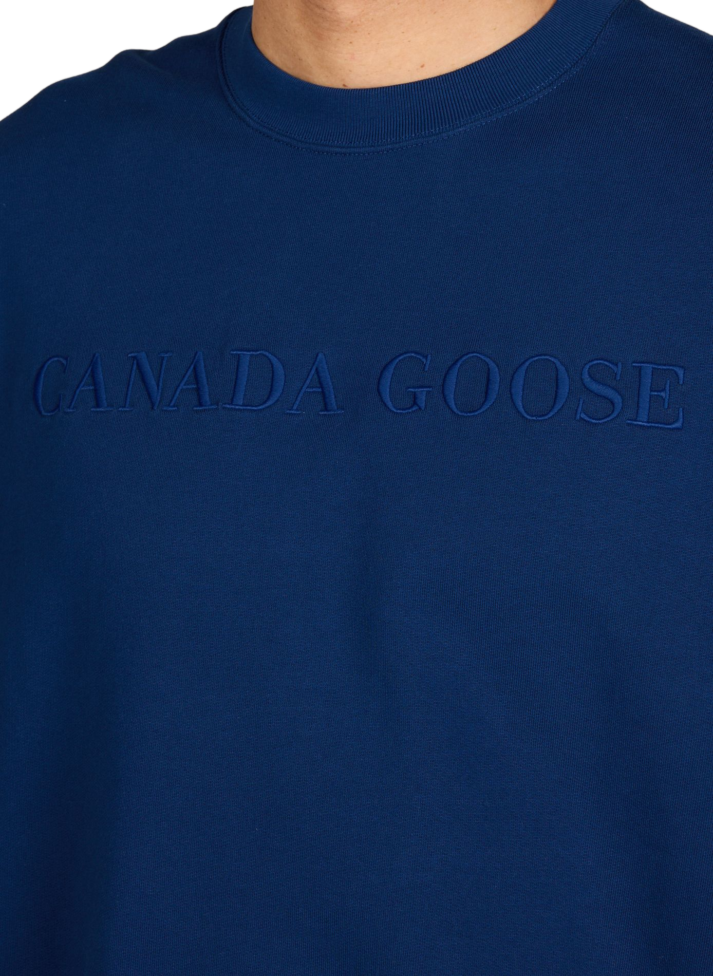 Felpa ampia con ricamo tono su tono. CANADA GOOSE Blu
