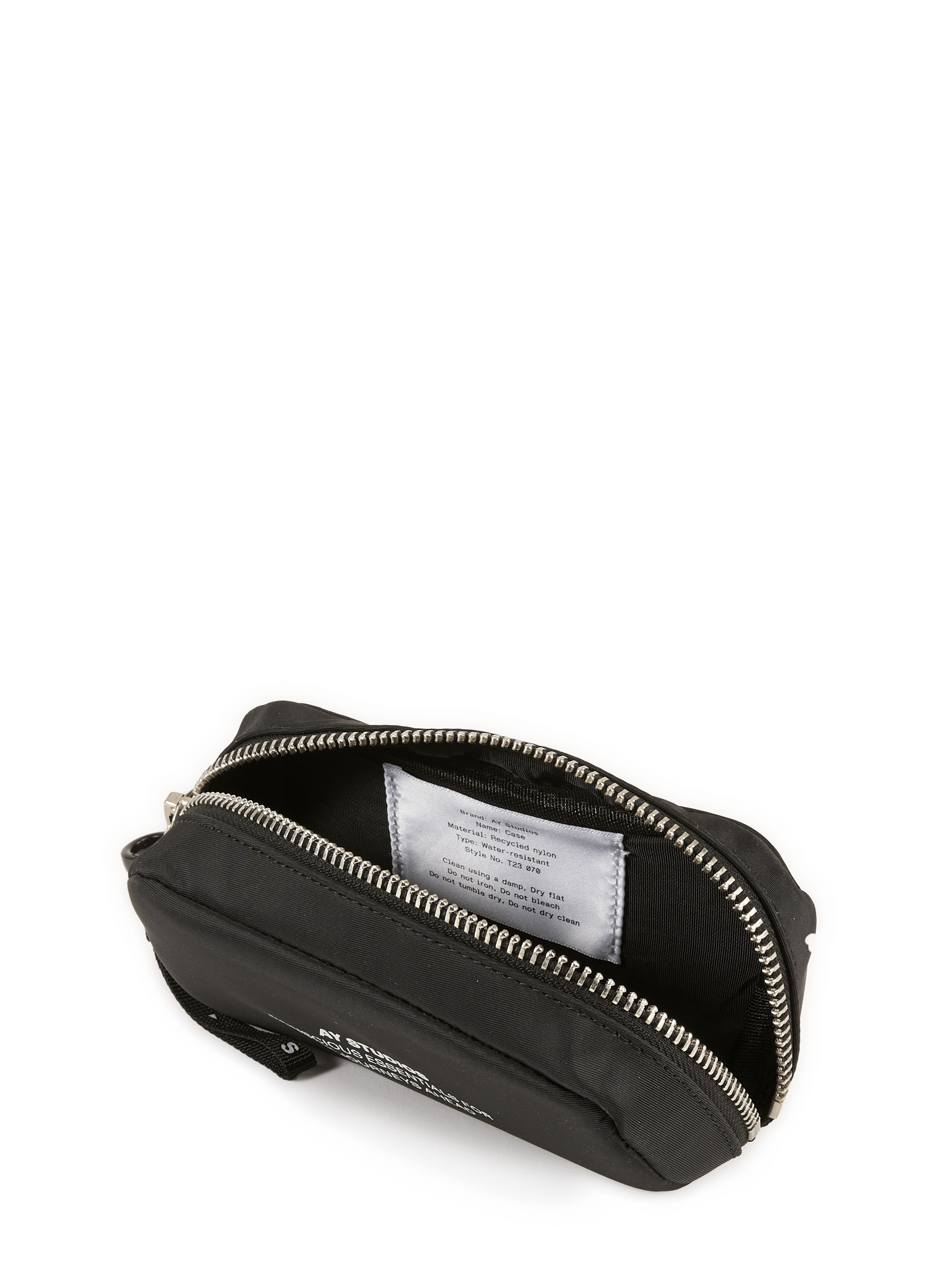 Essential slogan clutch AY STUDIOS Black