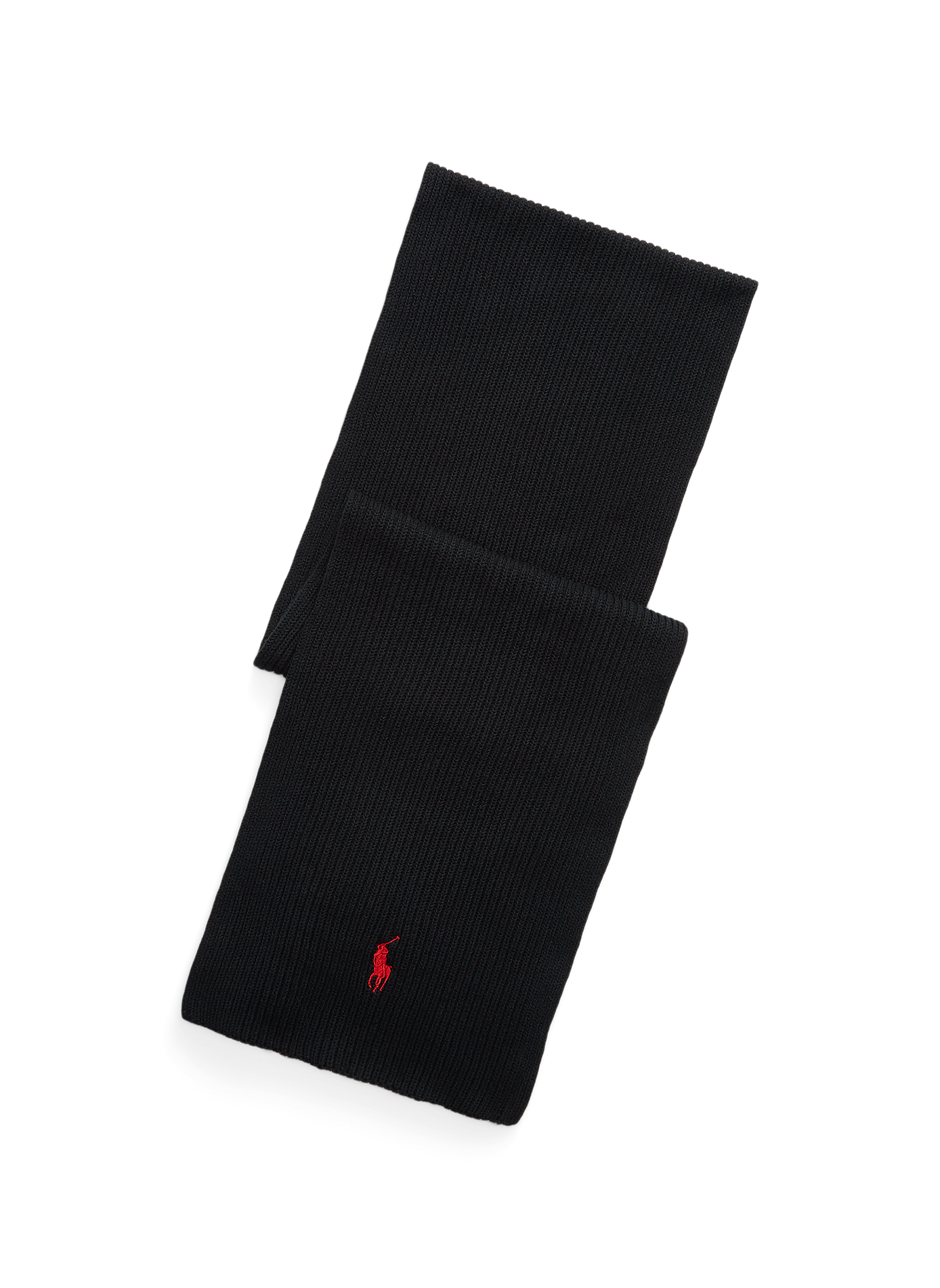 Écharpe côtelée en coton POLO RALPH LAUREN Noir
