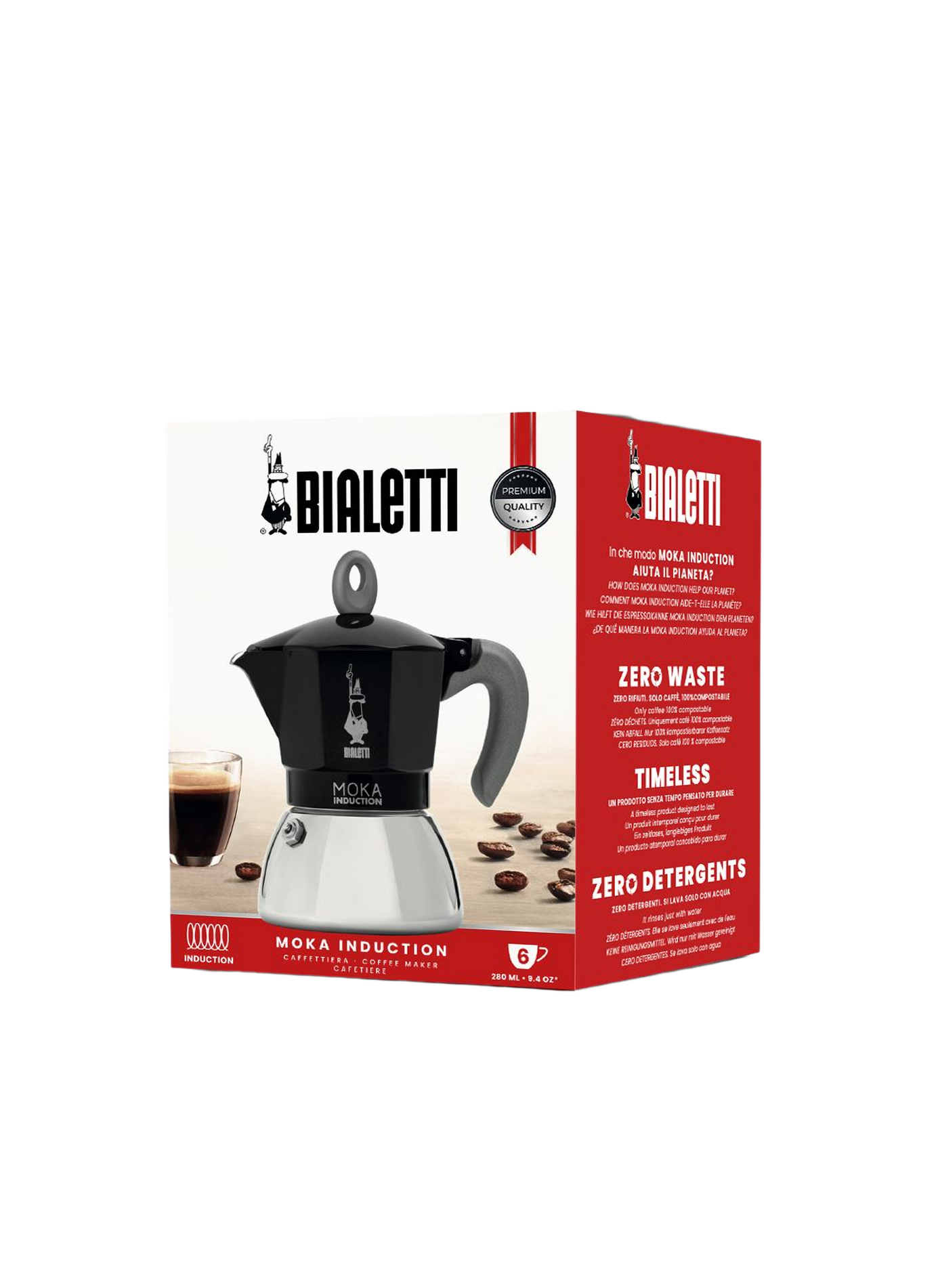 Induction Moka coffee maker BIALETTI Black