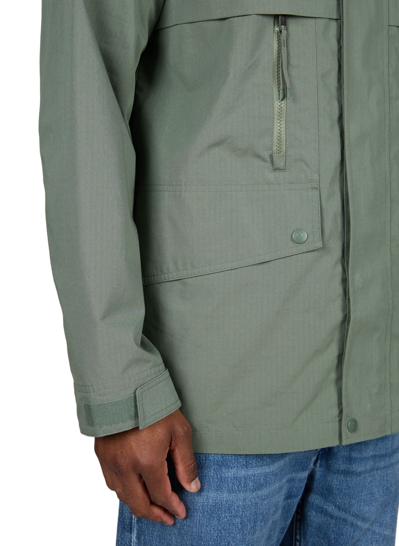 Veste déperlante multi-poches en coton mélangé AIGLE Kaki