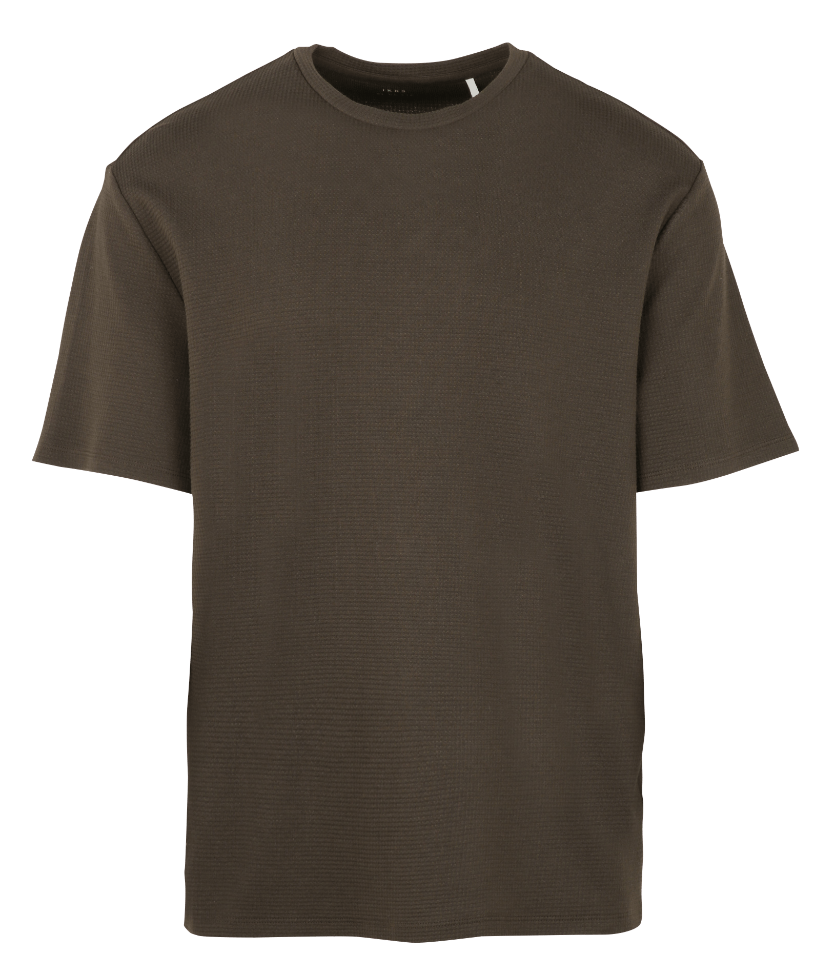 Tee-shirt col rond en coton mélangé IKKS Kaki