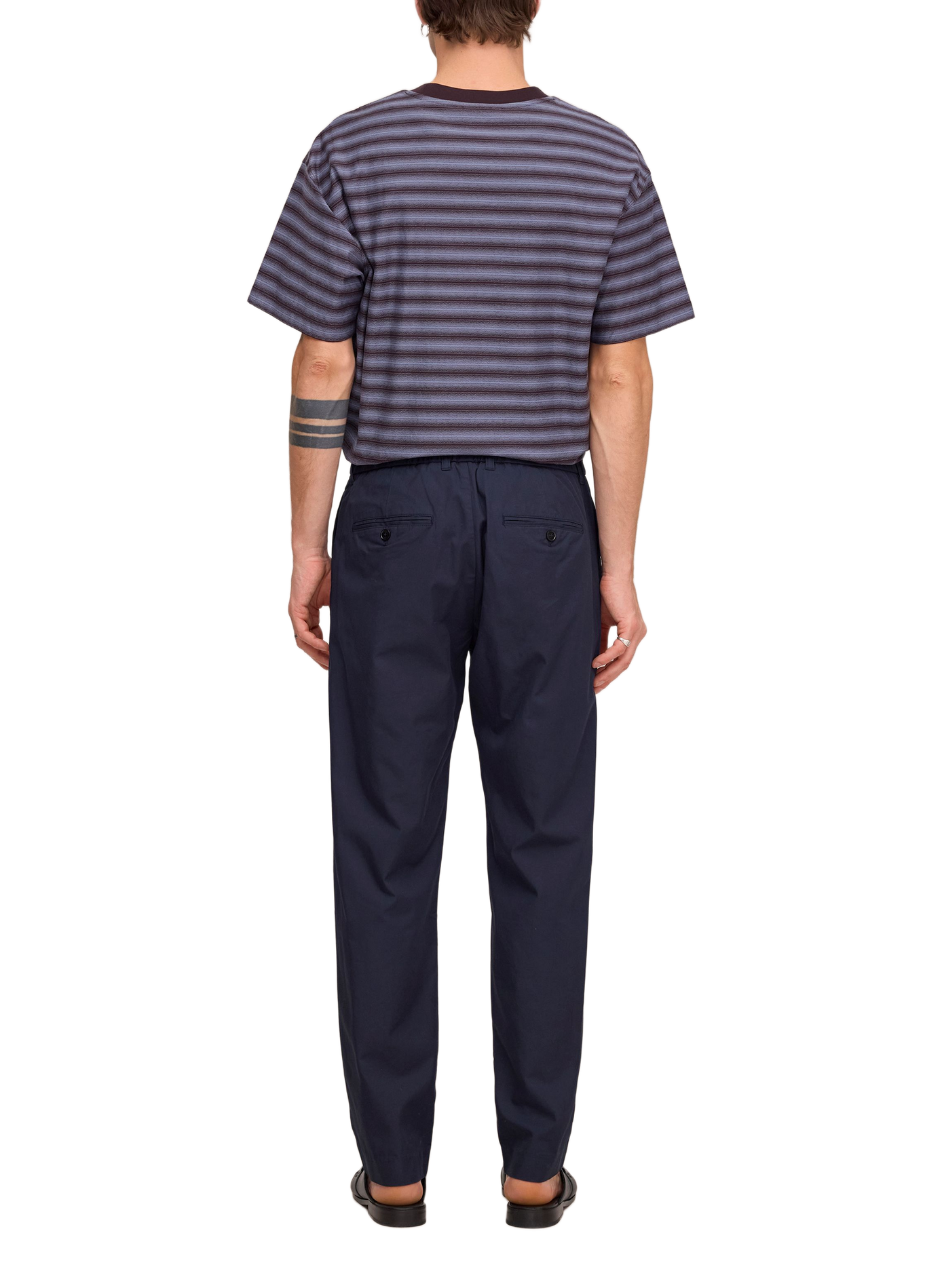 Pantalon droit Brendan en coton mélangé NN.07 Bleu