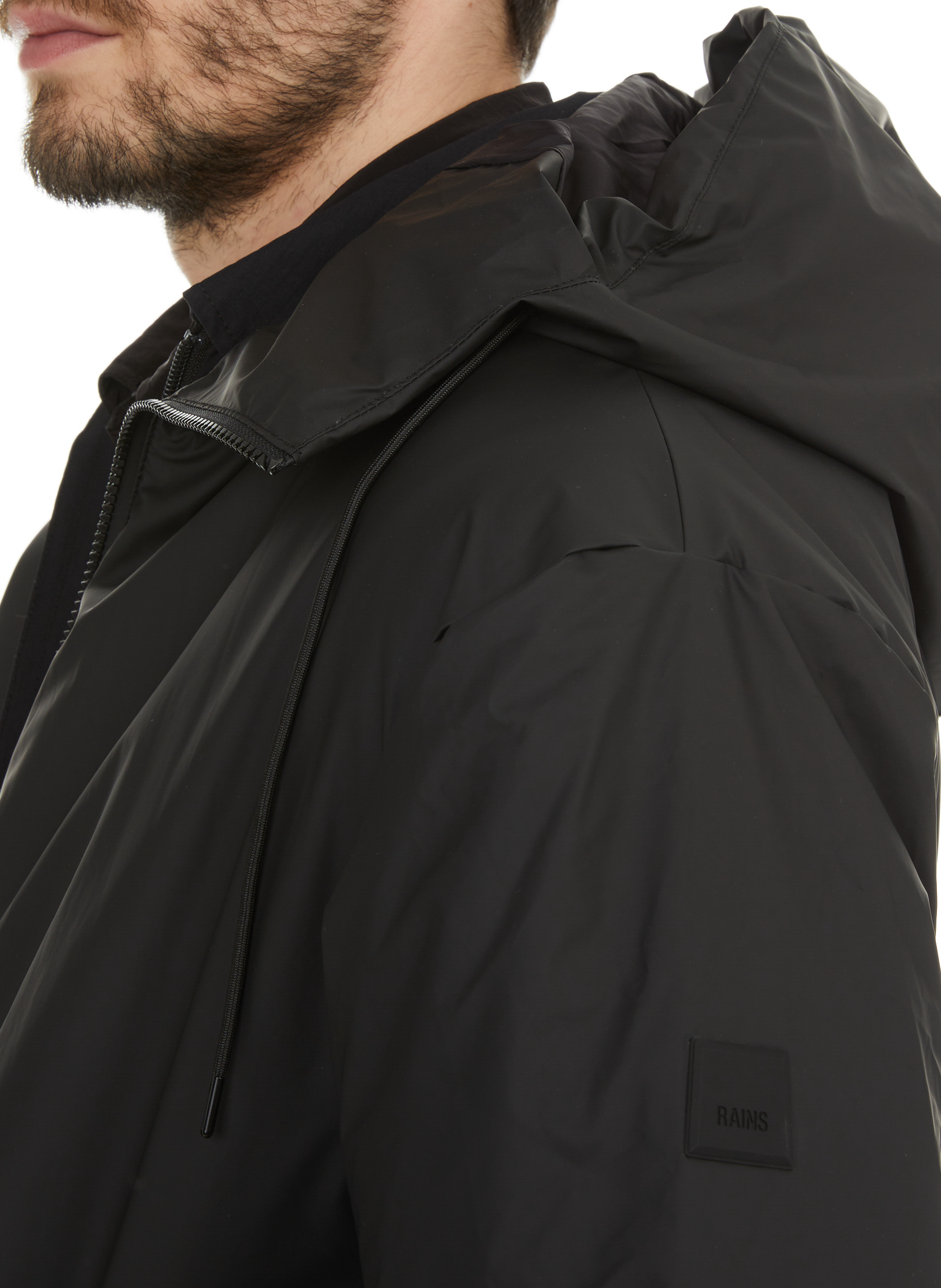 Parka cerata RAINS Nero