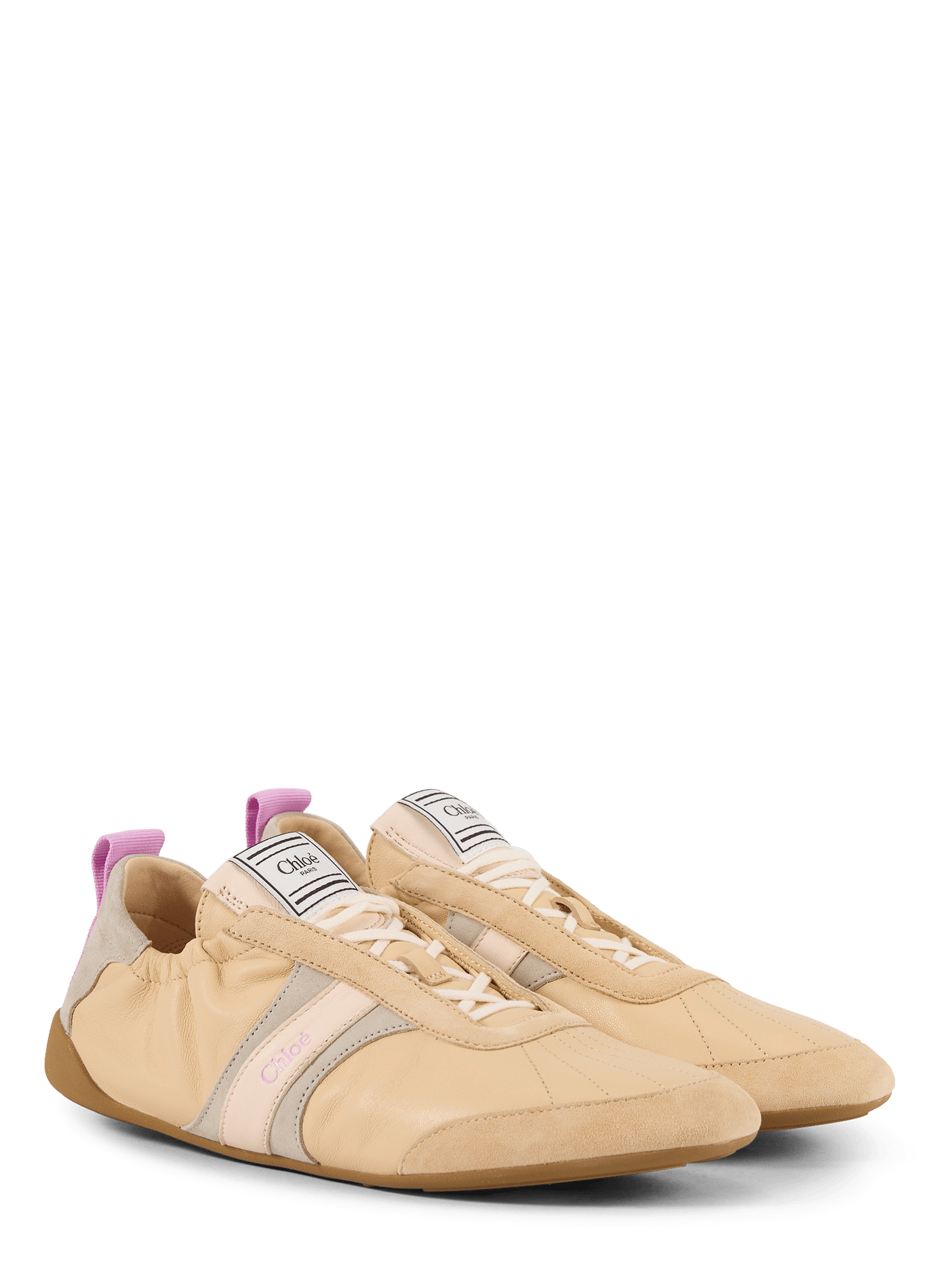 Sneakers basse in pelle CHLOÉ Beige