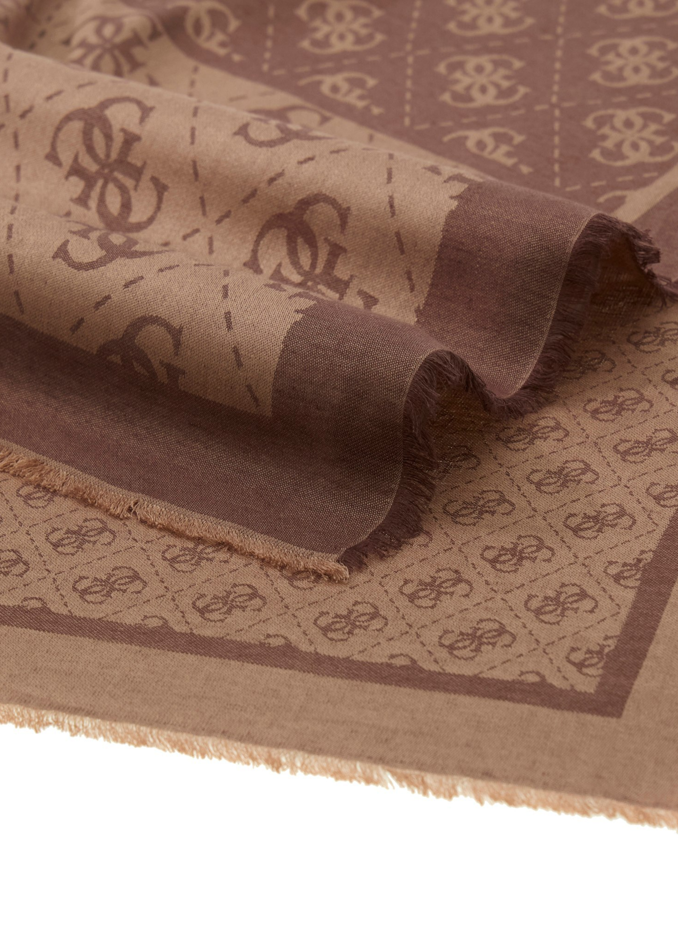 Embroidered scarf GUESS Brown