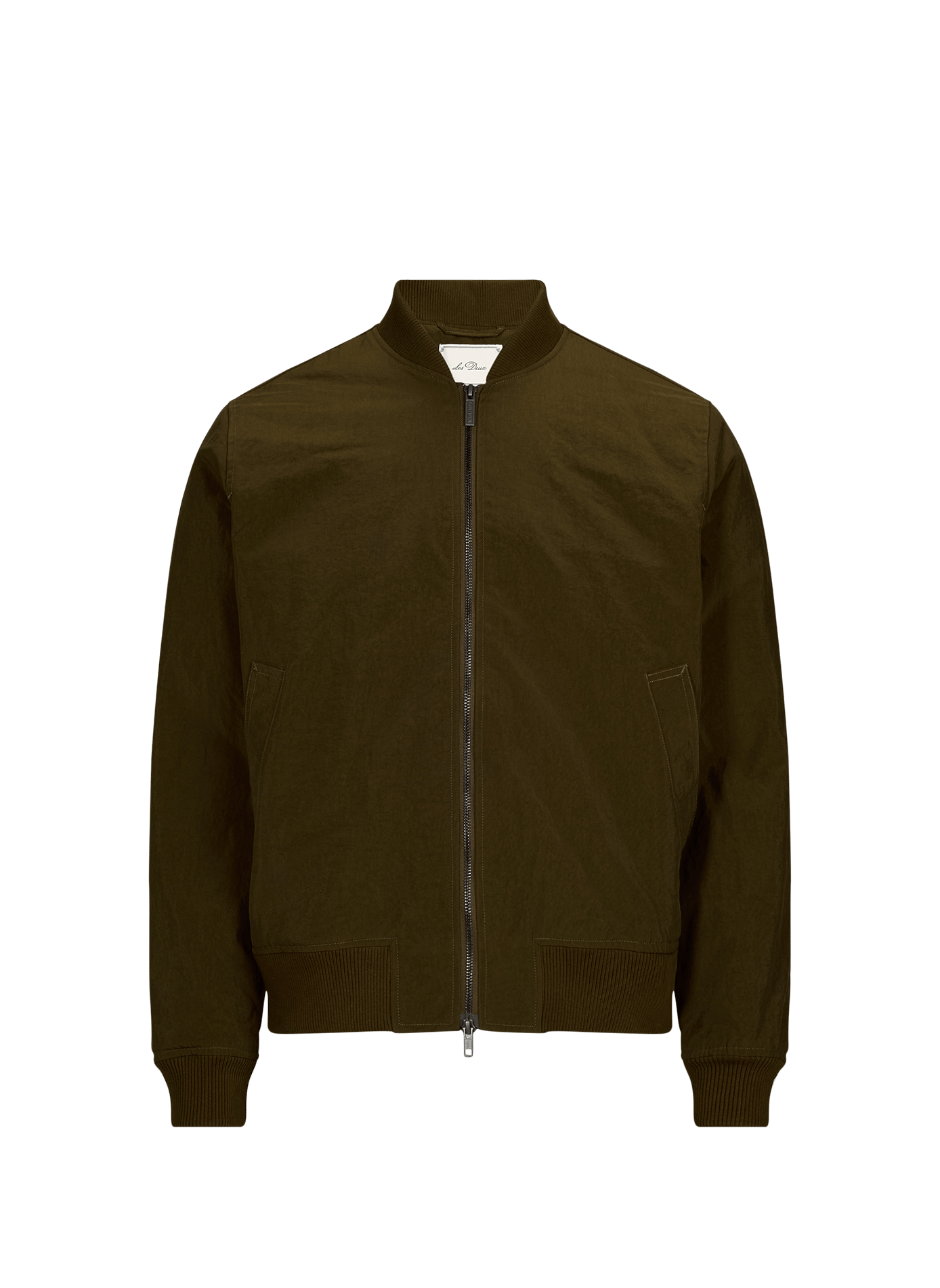 Einfarbiger Baumwoll-Bomber LES DEUX Khaki