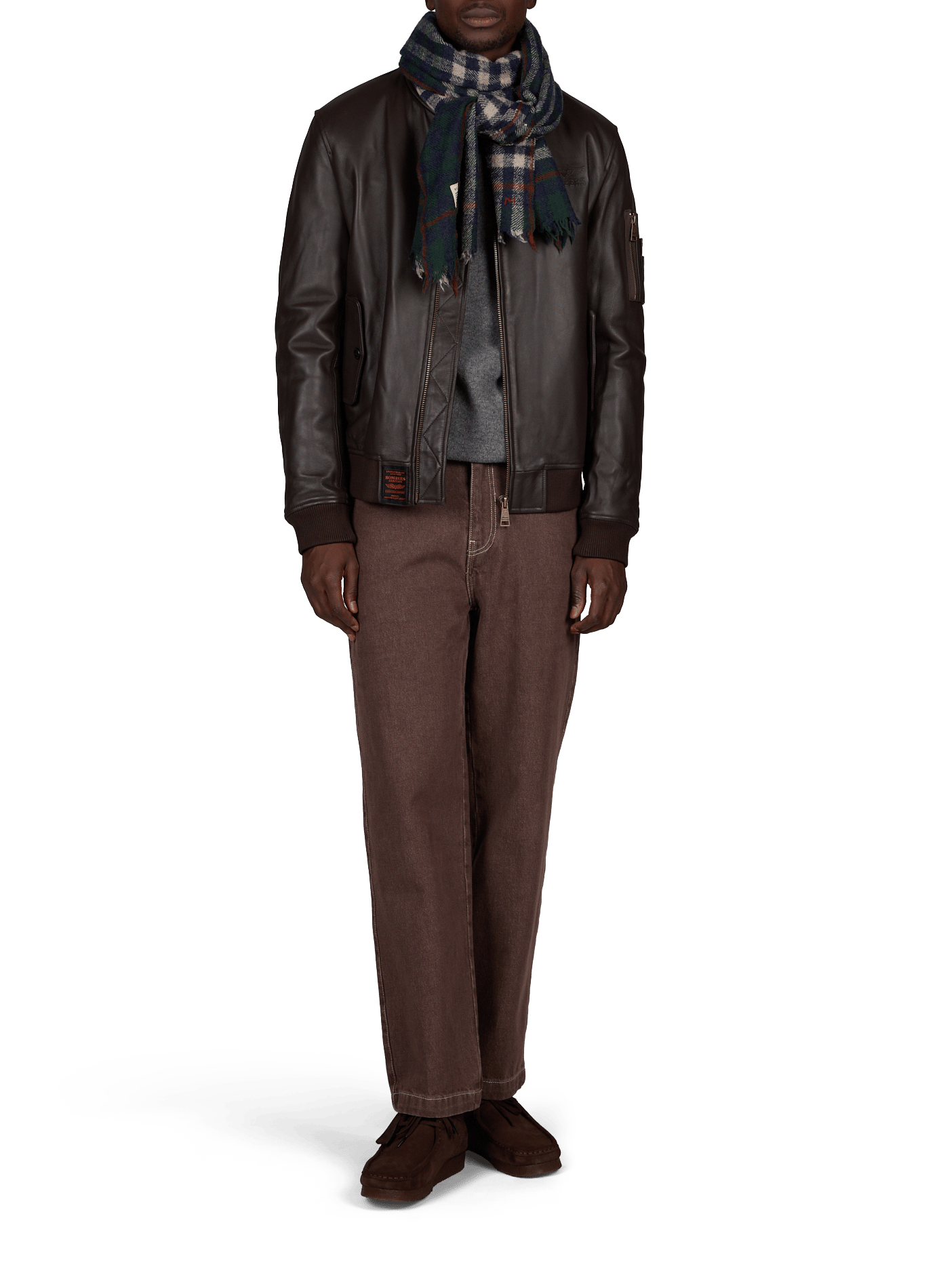 Bomber Viper en cuir BOMBERS ORIGINAL Marron