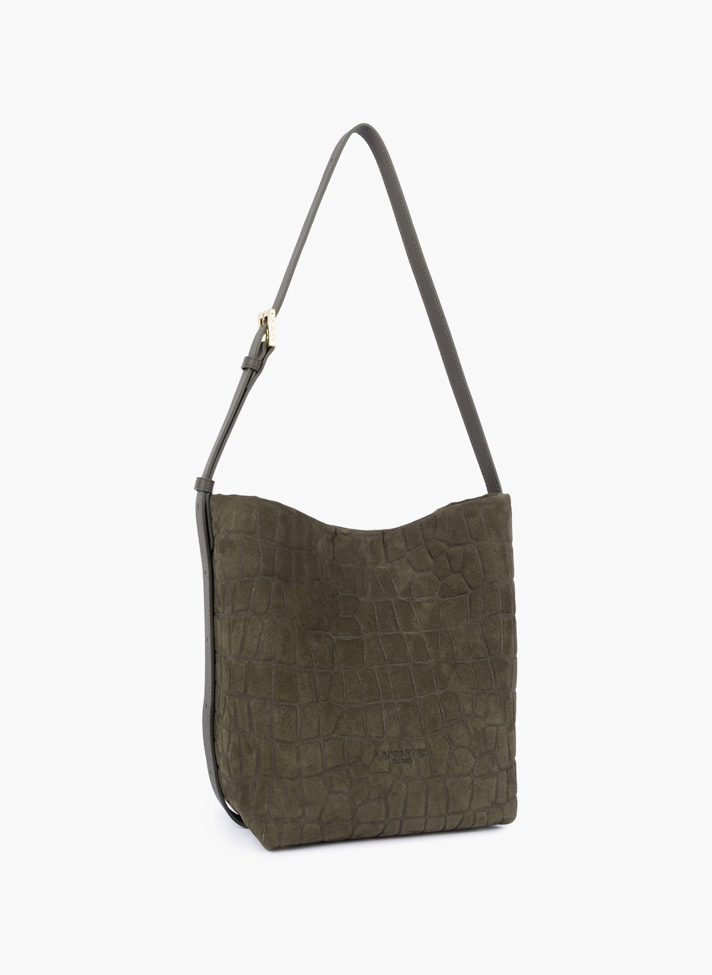 Petit sac seau - suède exo LANCASTER Kaki