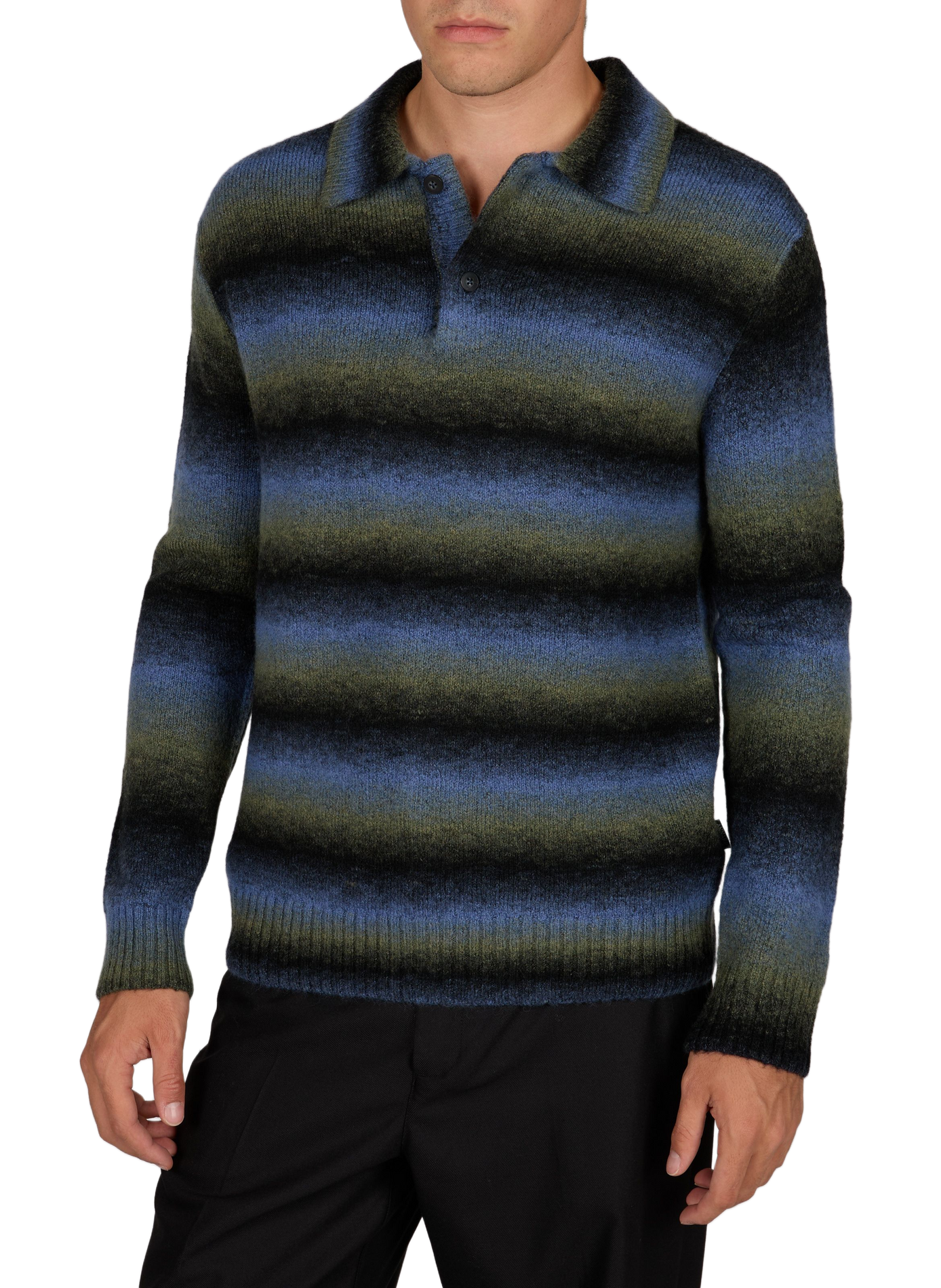 Klassischer Cardigan aus gemischter Wolle ANNARR Mehrfarbig