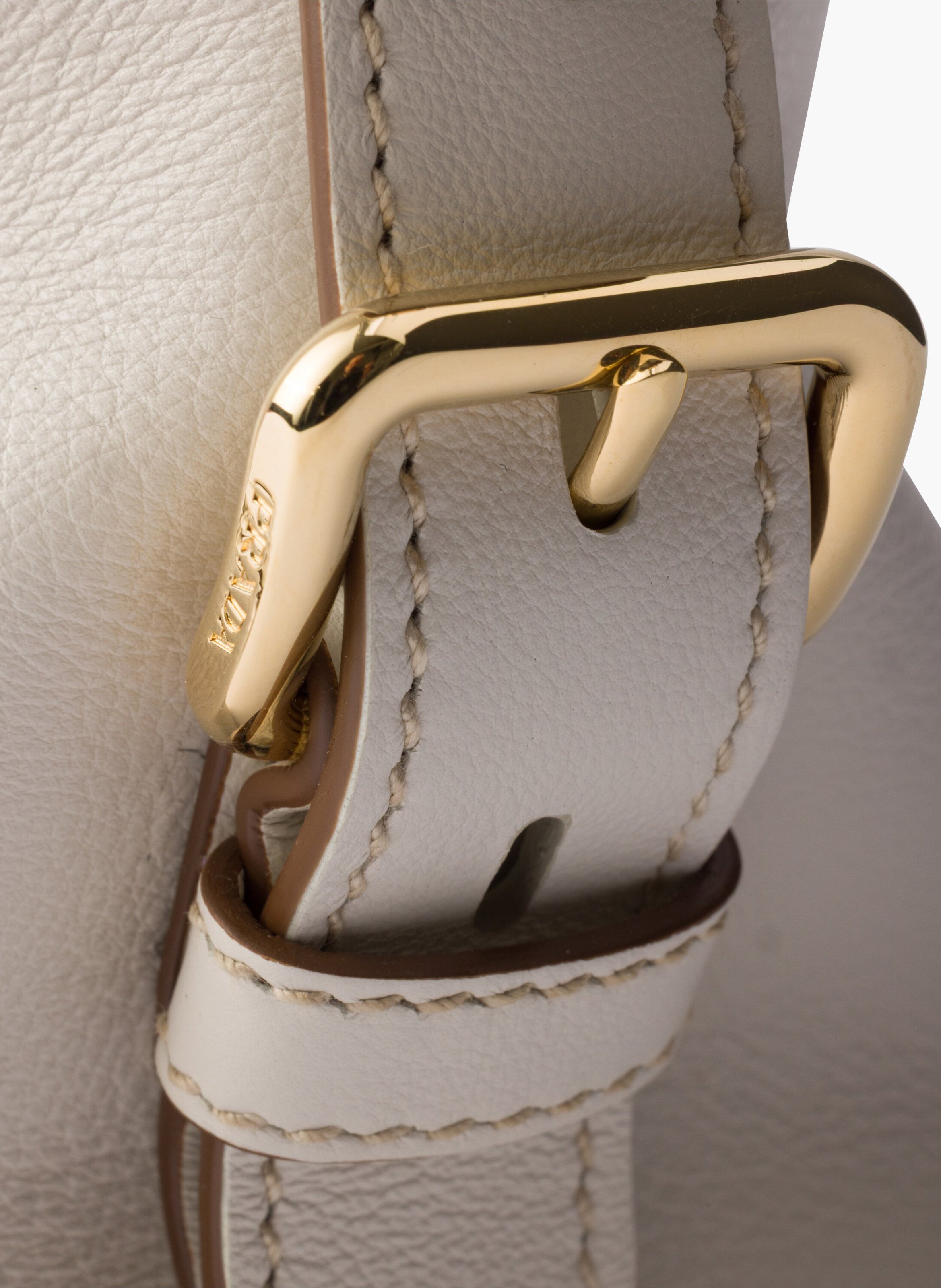 Cabas prada signet en cuir PRADA Beige