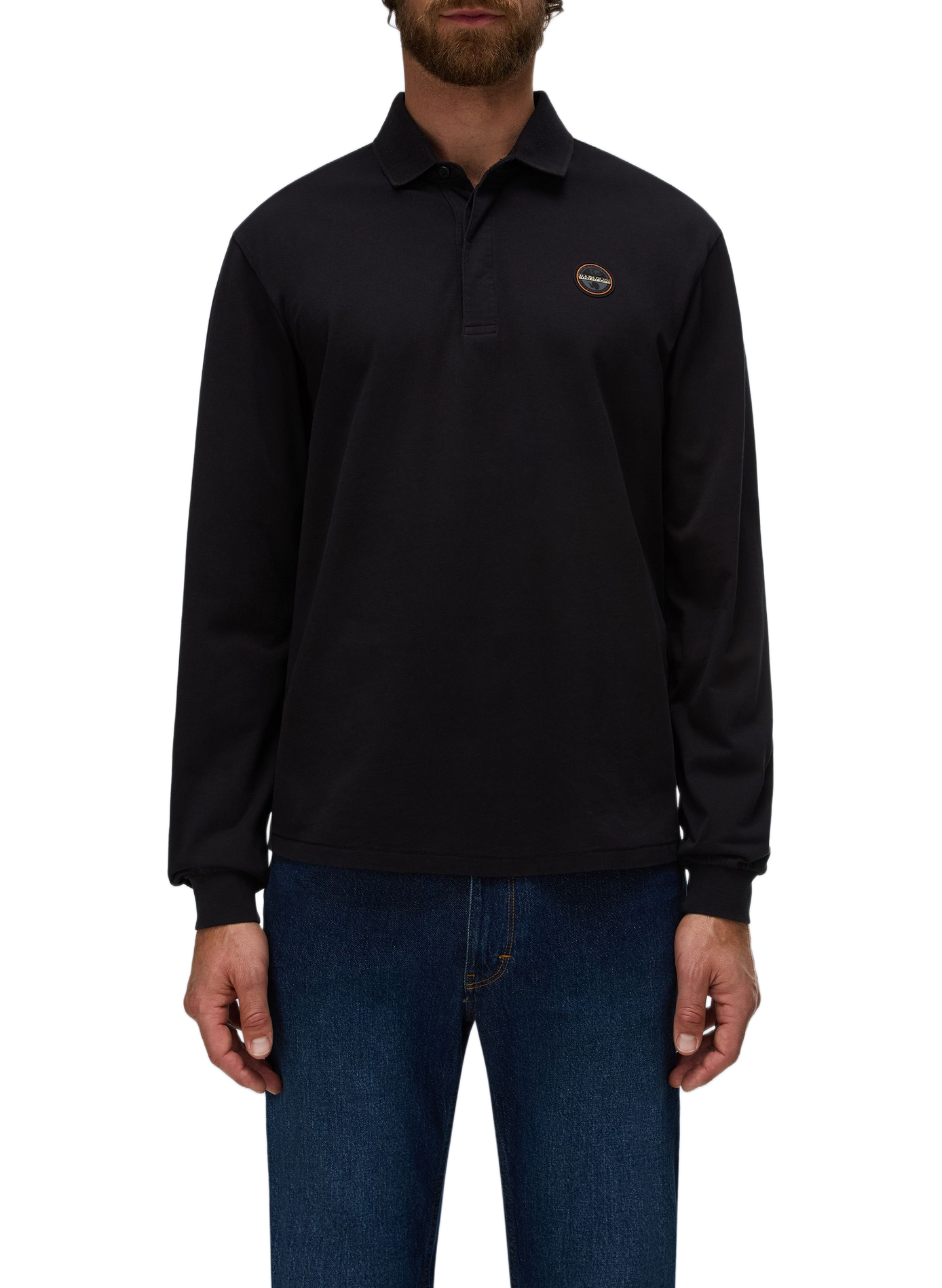 Polo droit manches longues uni NAPAPIJRI Noir