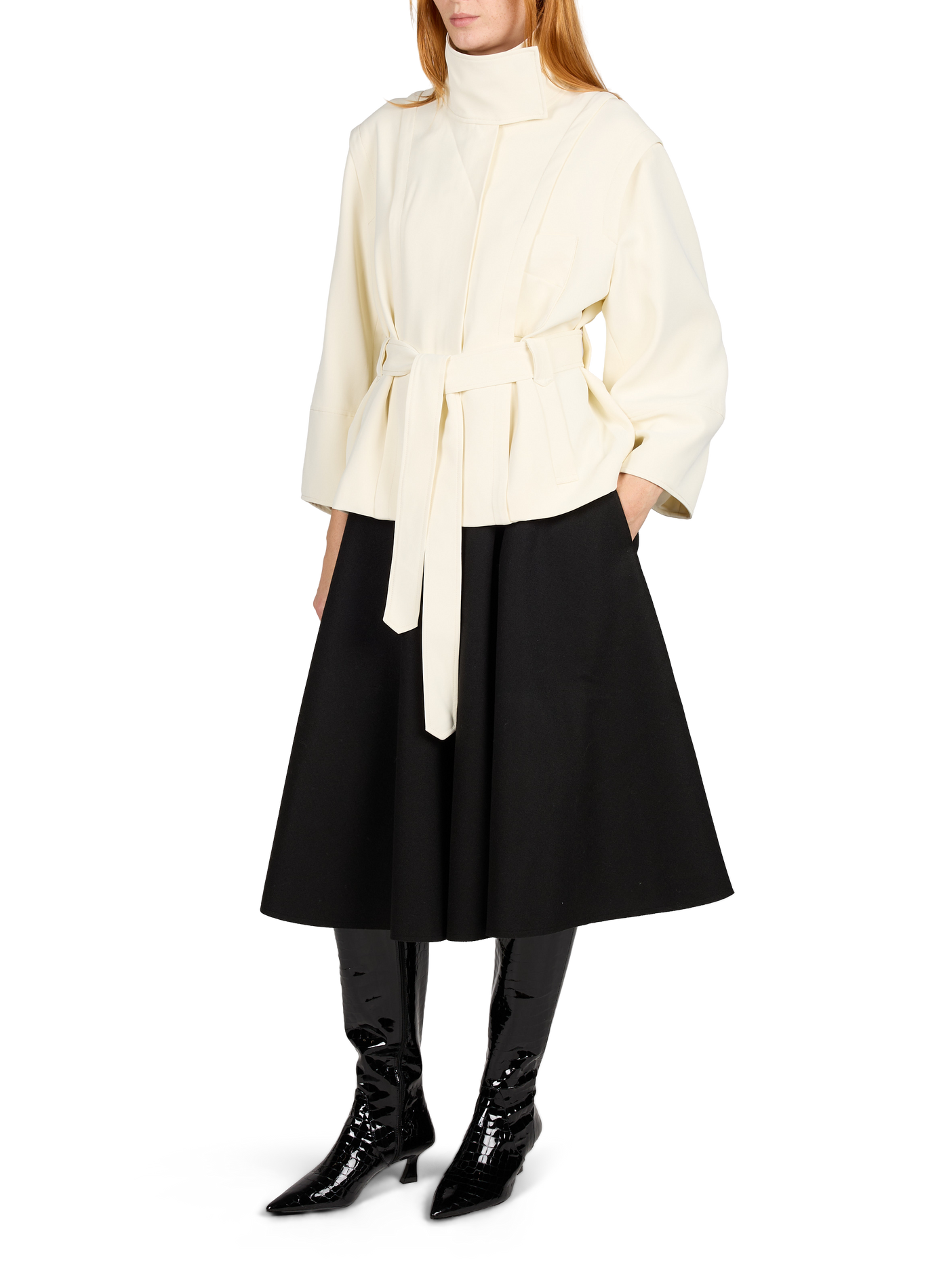 Einfarbige Gürteljacke VIRELLE CHRISTOPHER ESBER Beige