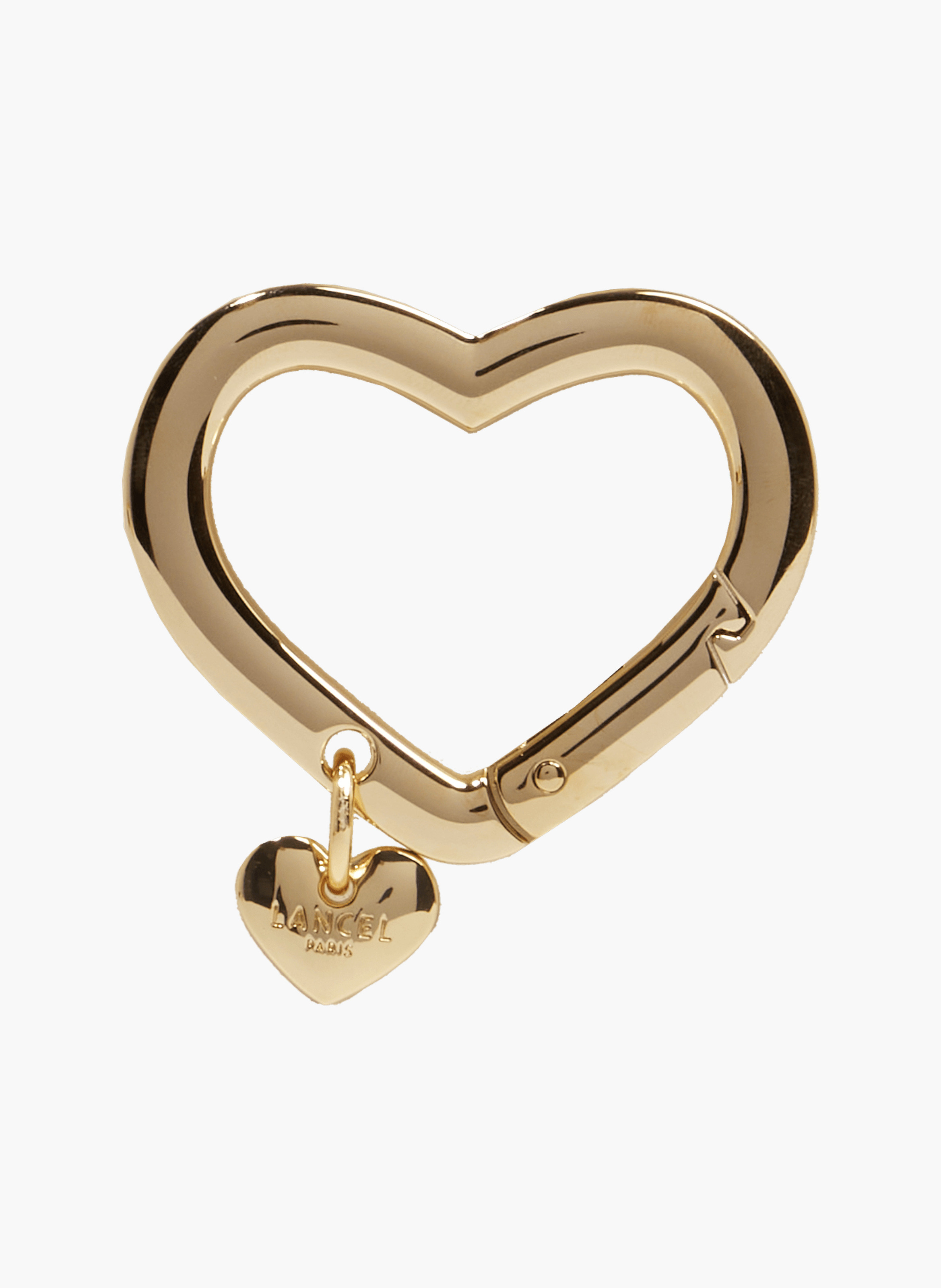 Bijou de sac cœur enveloppe de lancel en cuir LANCEL Doré