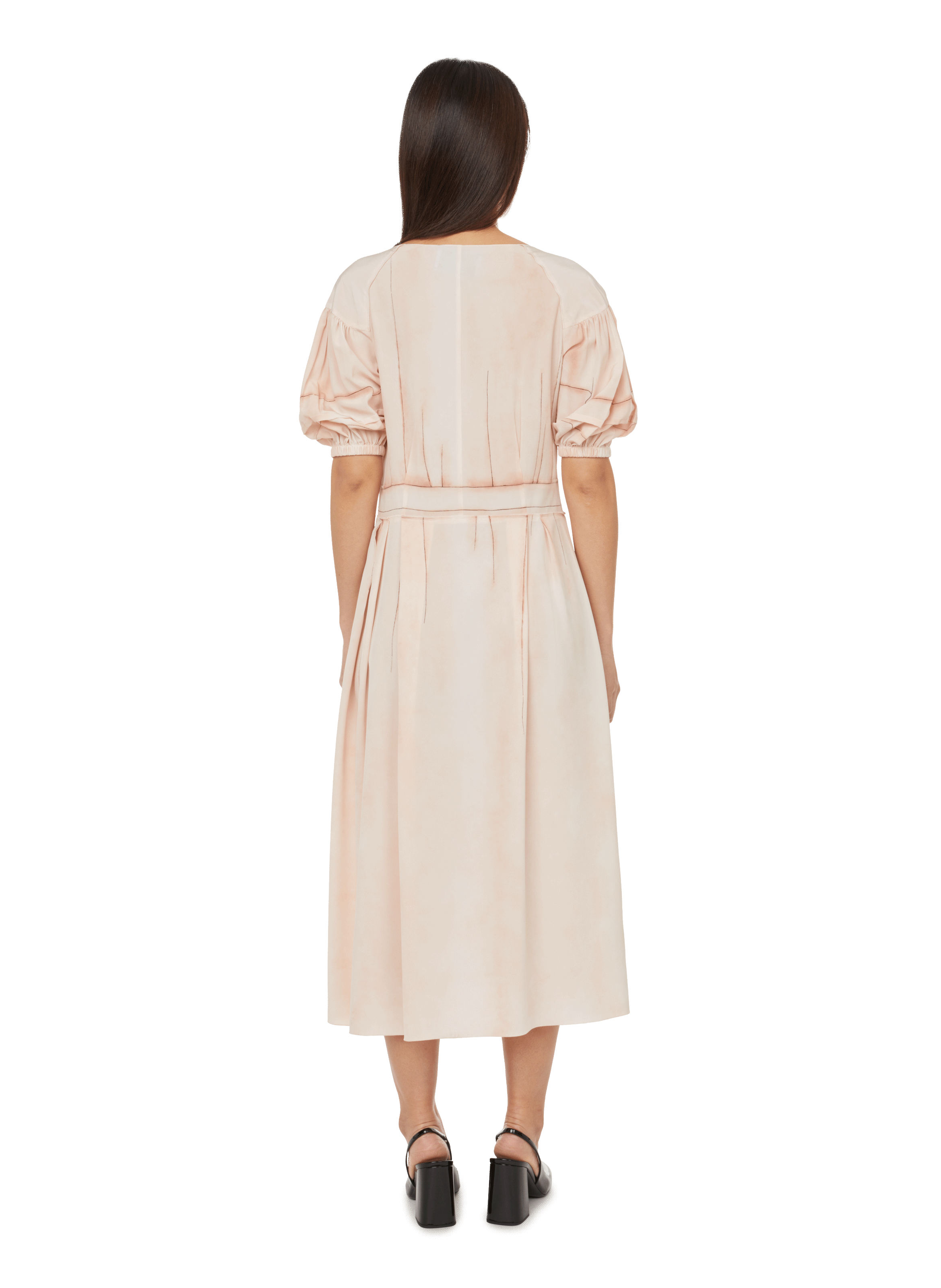 Silk midi skirt PRADA Pink